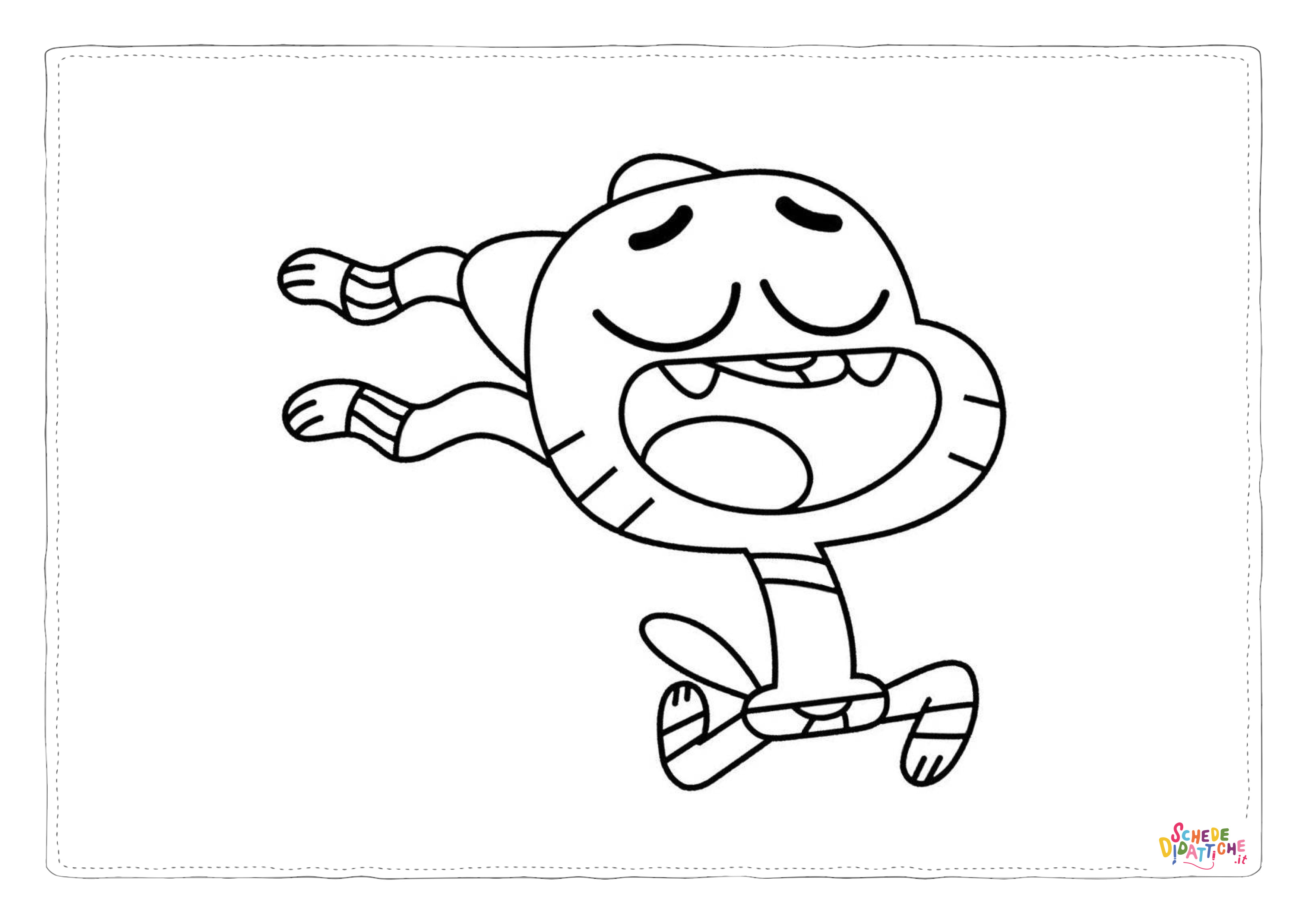Disegno "Disegno di Lo straordinario mondo di Gumball da stampare e colorare 5" Disegno di Lo straordinario mondo di Gumball da stampare e colorare 5