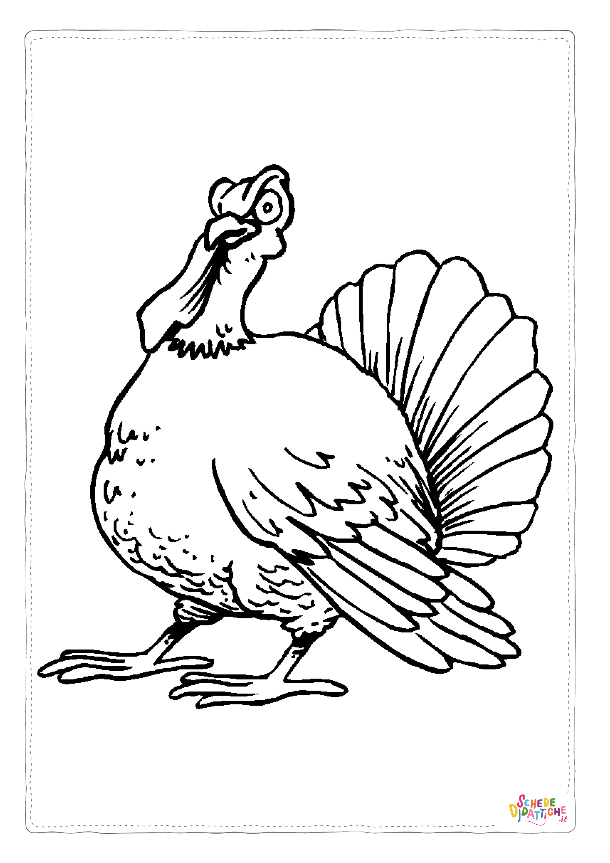 Disegno di tacchino da stampare e colorare 33