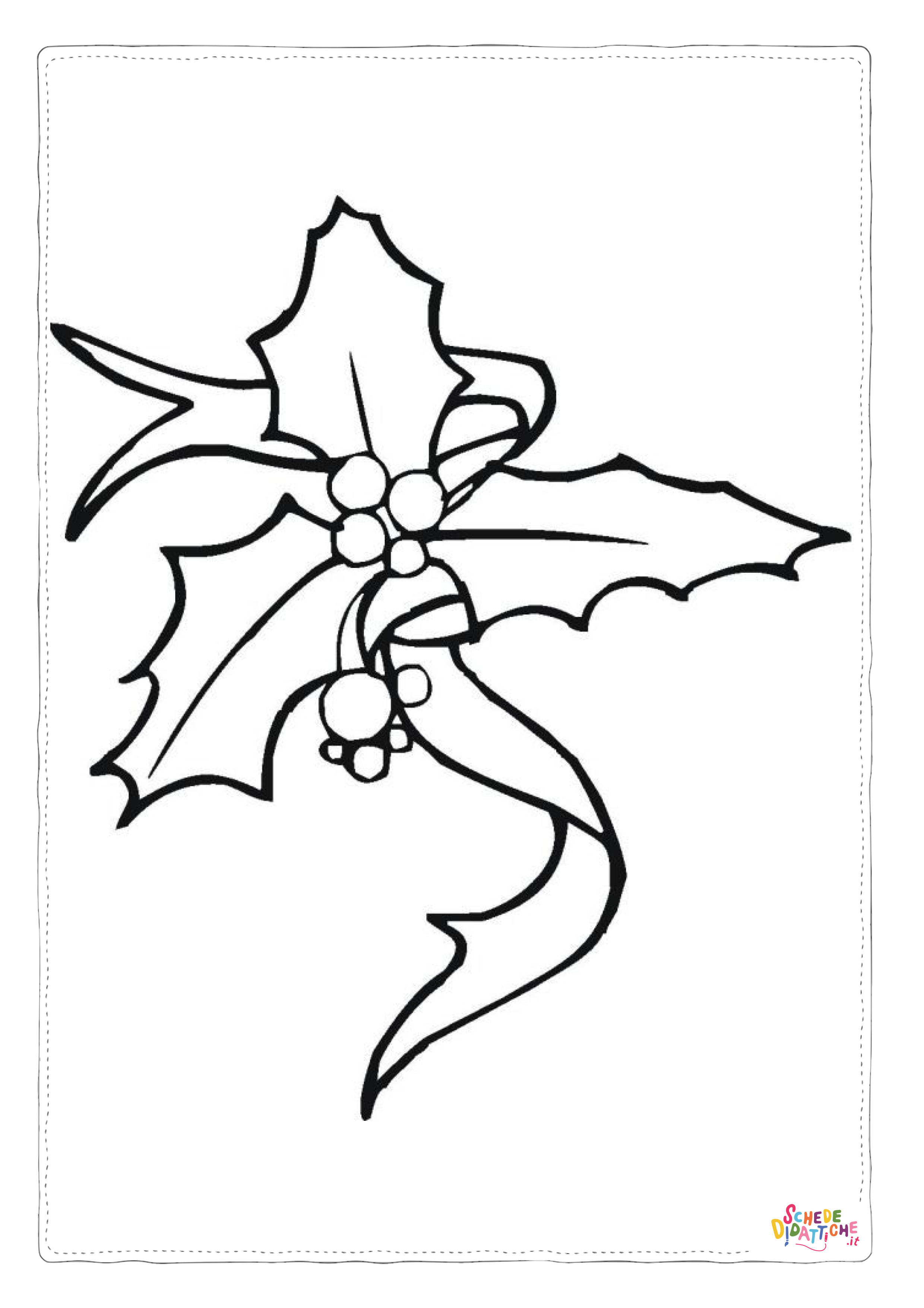 Disegno "Disegno di pungitopo da stampare e colorare 9" Disegno di pungitopo da stampare e colorare 9