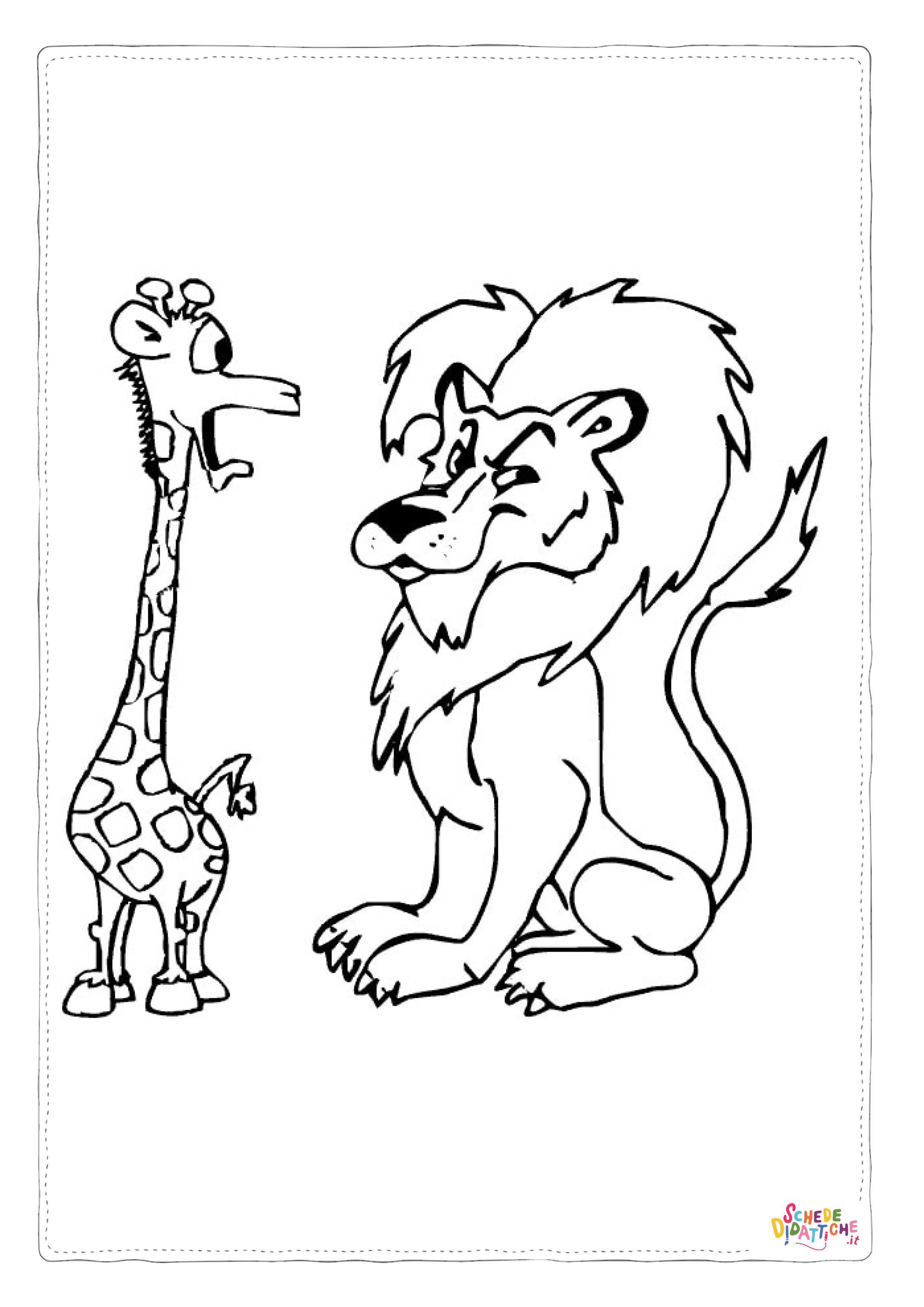 Disegno "Disegno di leone da stampare e colorare 4" Disegno di leone da stampare e colorare 4