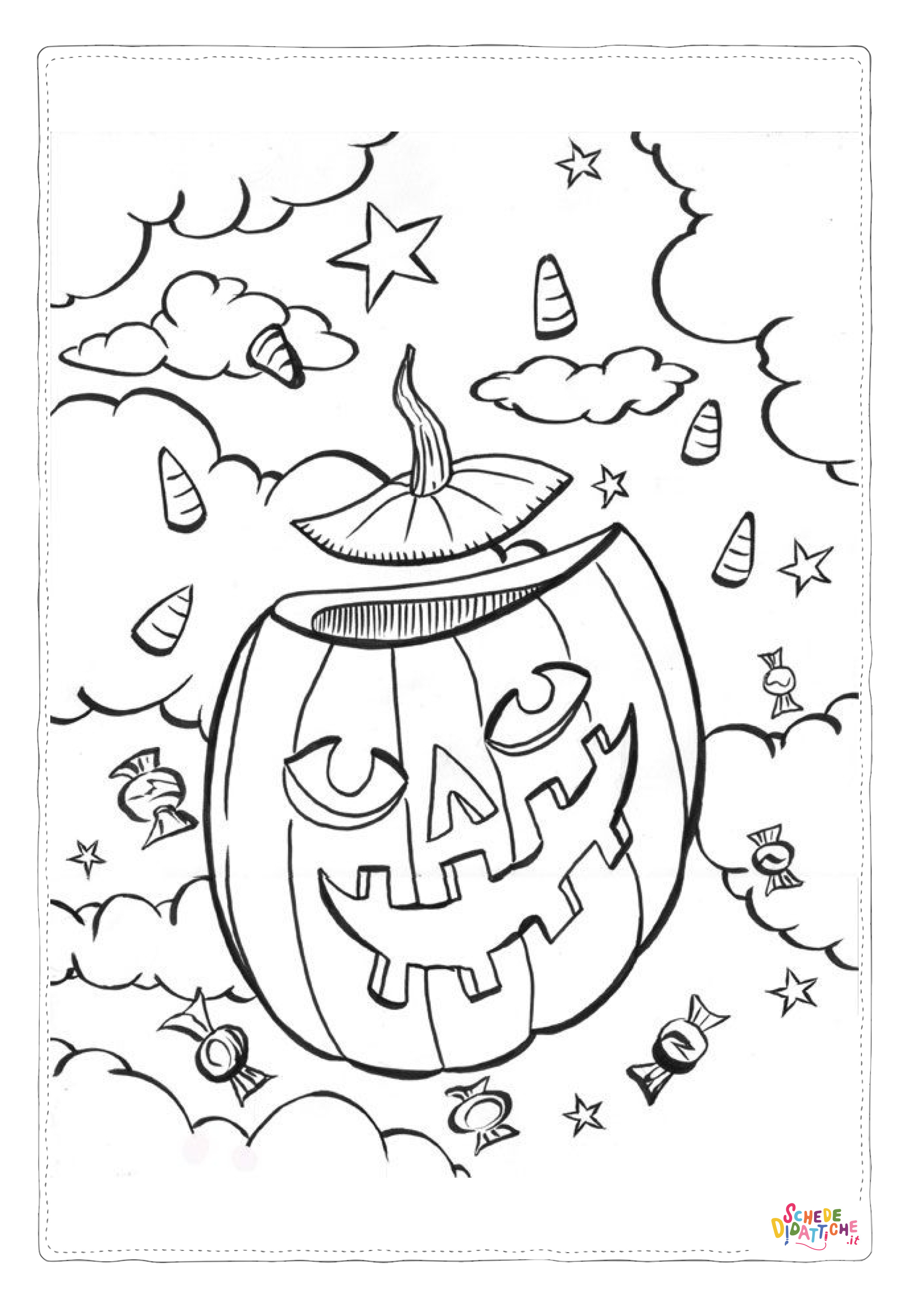 Disegno "Disegno di zucca di Halloween da stampare e colorare 57" Disegno di zucca di Halloween da stampare e colorare 57