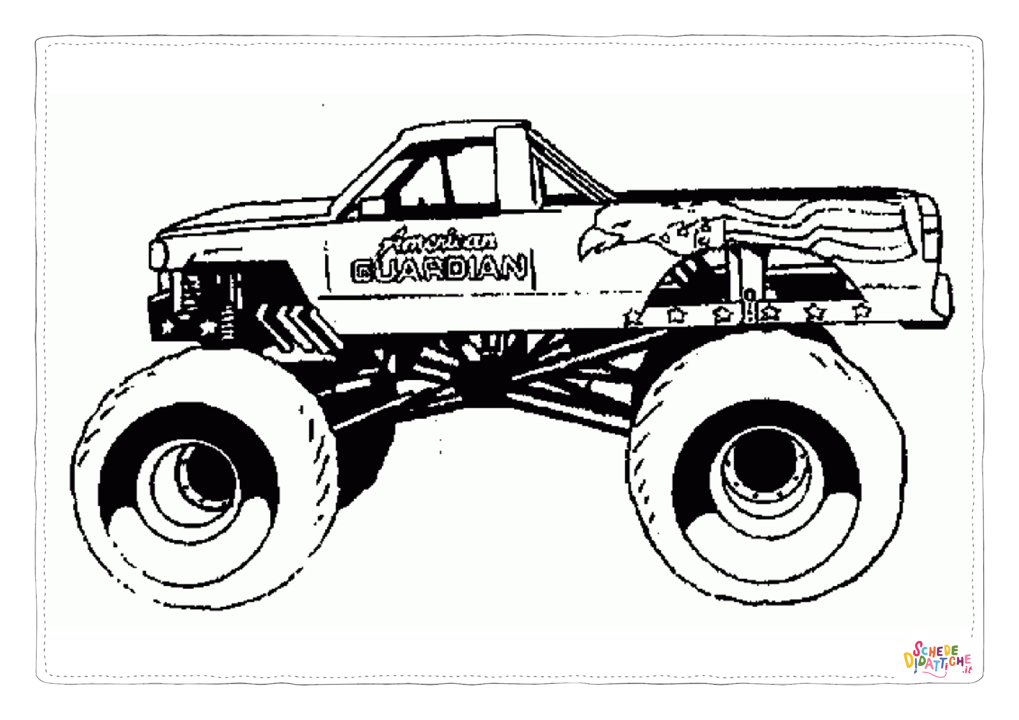 Disegno "Disegno di monstertruck da stampare e colorare 39" Disegno di monstertruck da stampare e colorare 39