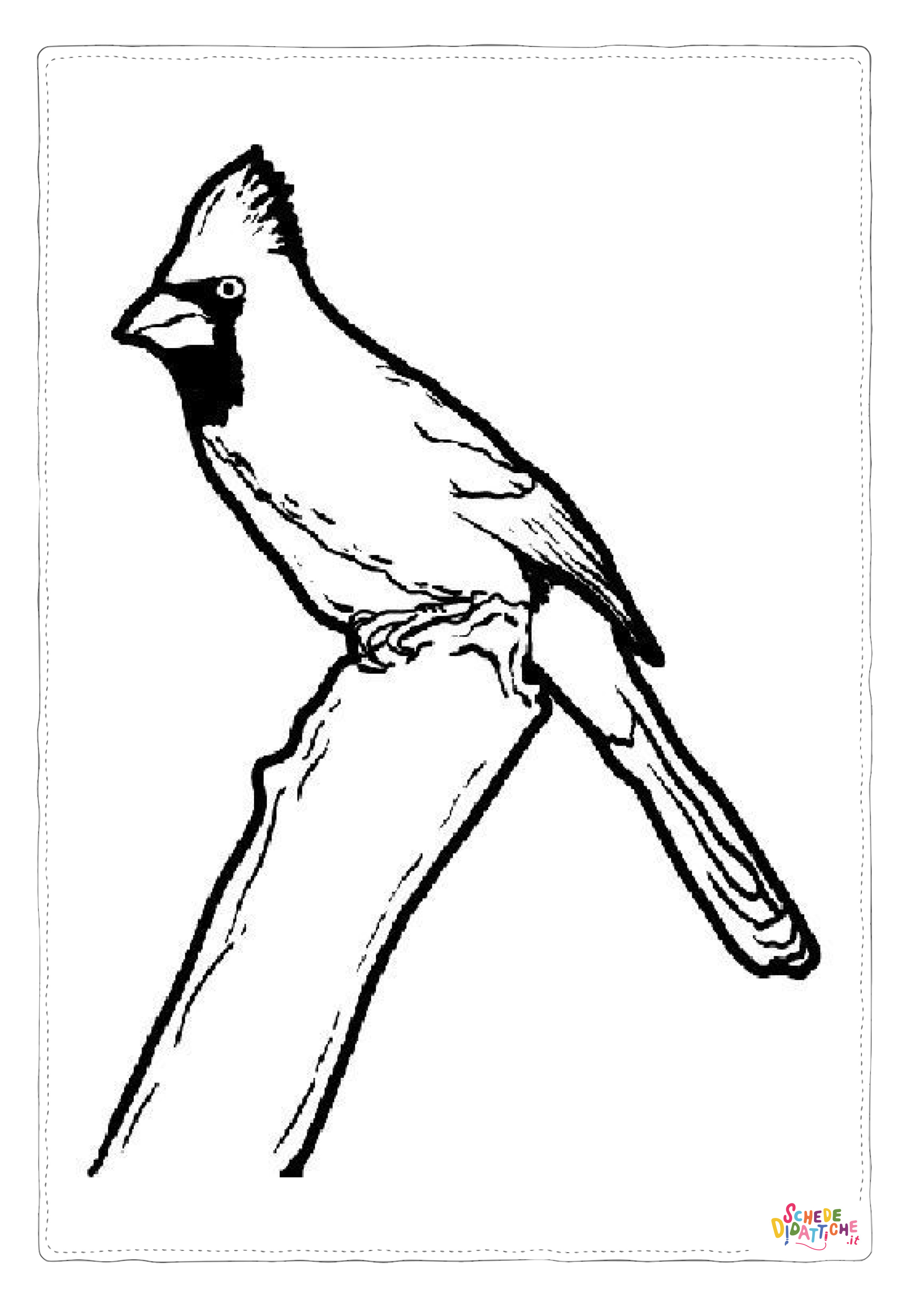 Disegno "Disegno di uccello da stampare e colorare 54" Disegno di uccello da stampare e colorare 54