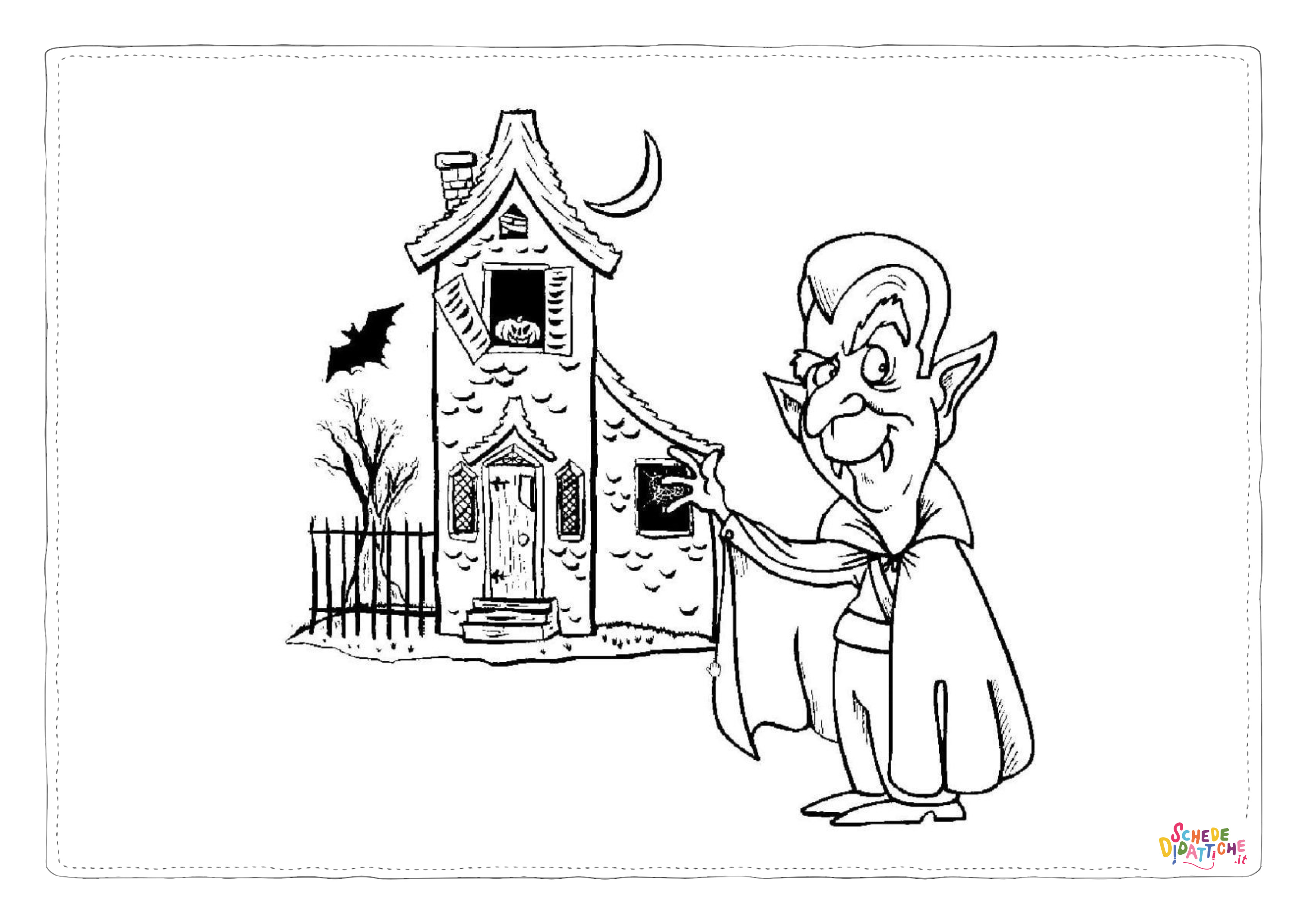 Disegno "Disegno di casa infestata da stampare e colorare 27" Disegno di casa infestata da stampare e colorare 27