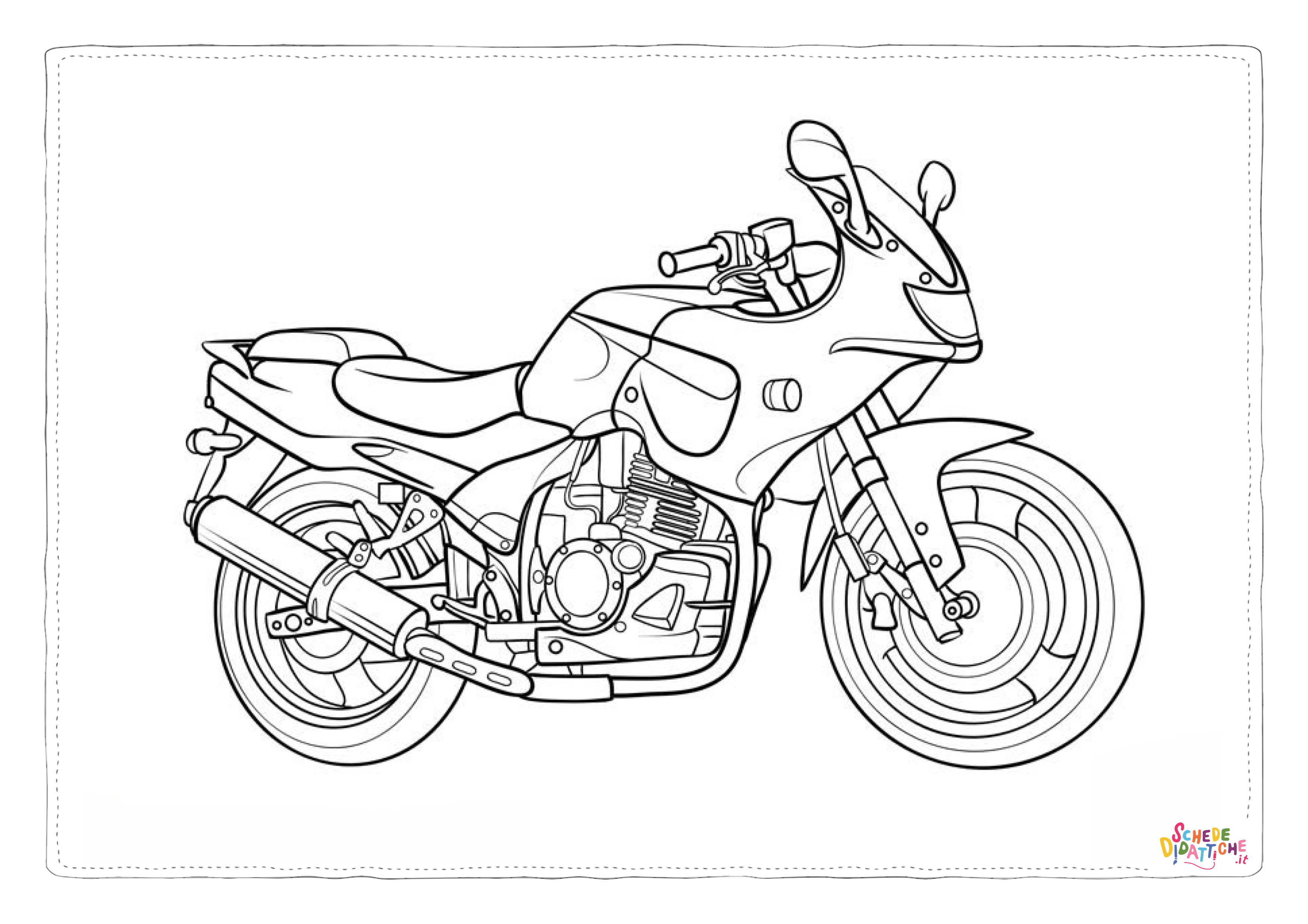 Disegno di moto da stampare e colorare 35