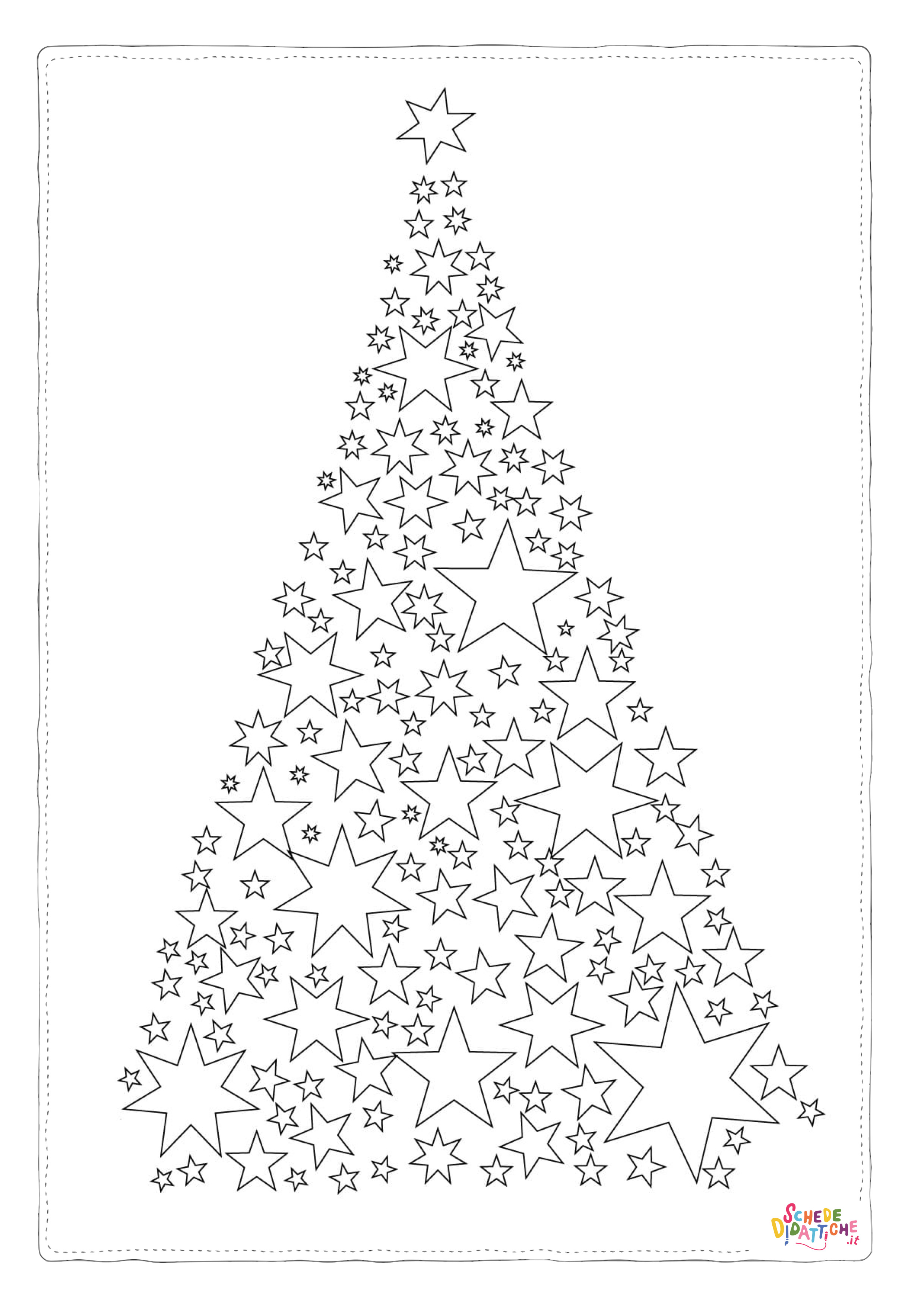 Disegno di albero di Natale da stampare e colorare 142