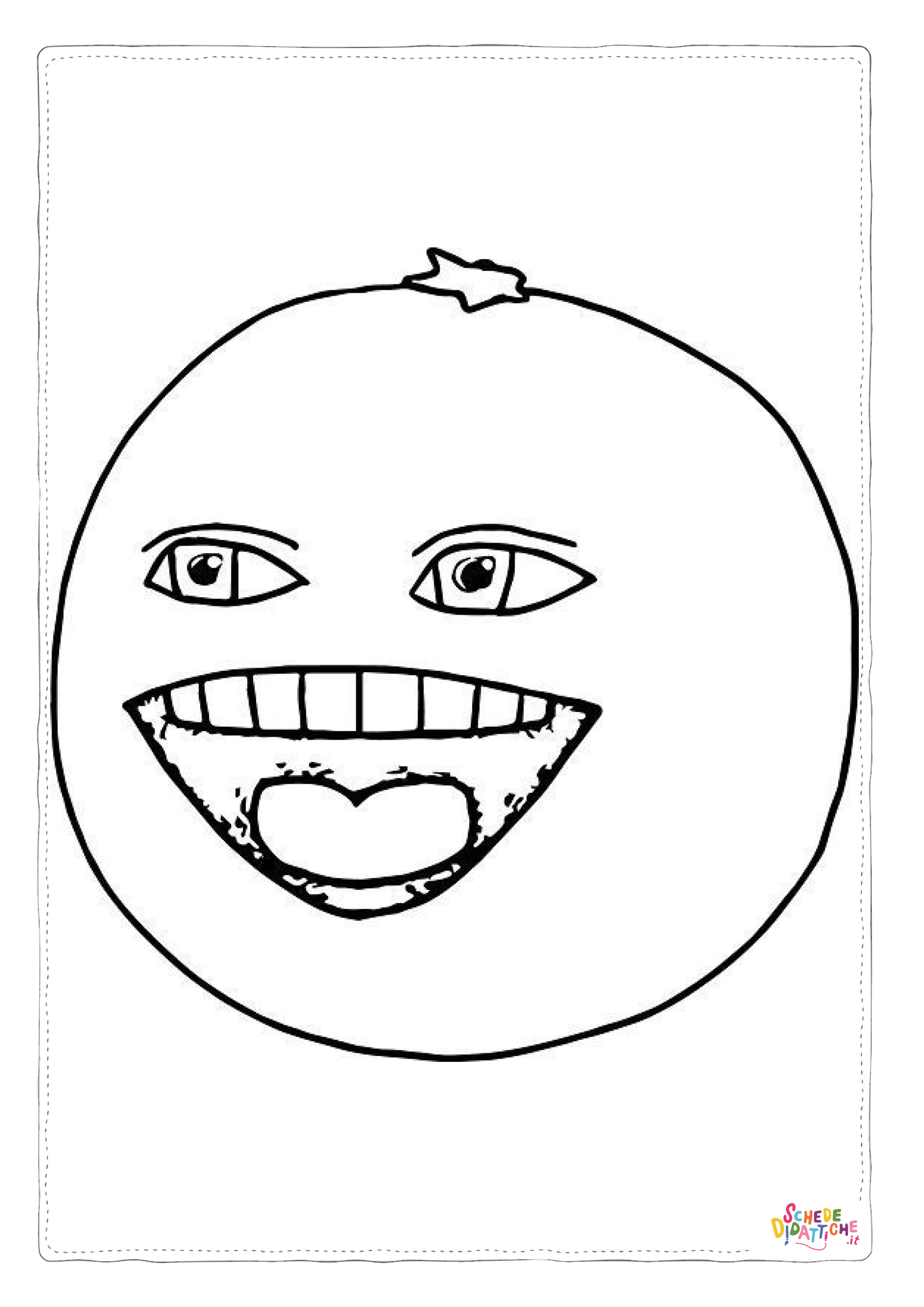 Disegno "Disegno di arancia da stampare e colorare 18" Disegno di arancia da stampare e colorare 18