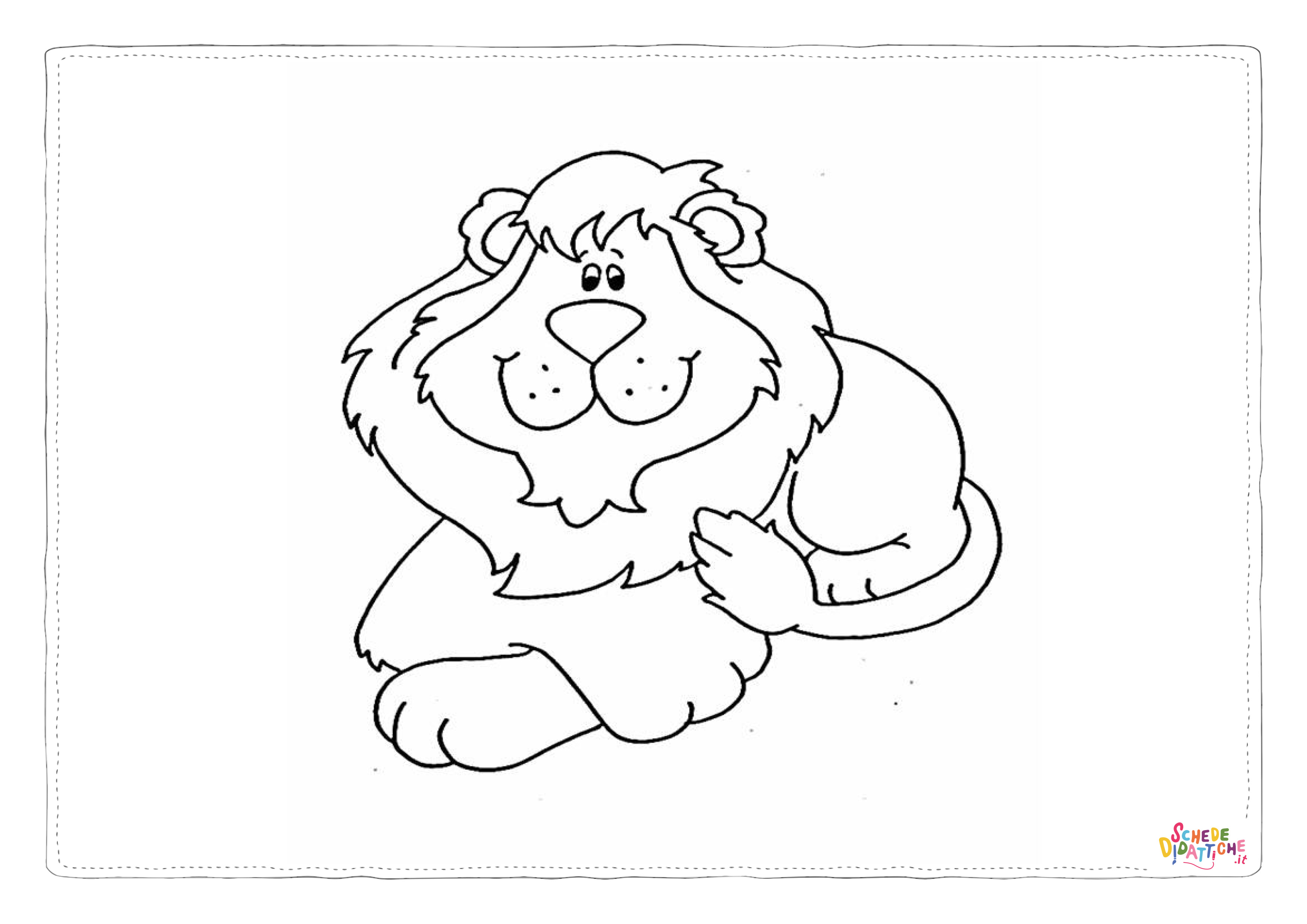 Disegno "Disegno di leone da stampare e colorare 47" Disegno di leone da stampare e colorare 47