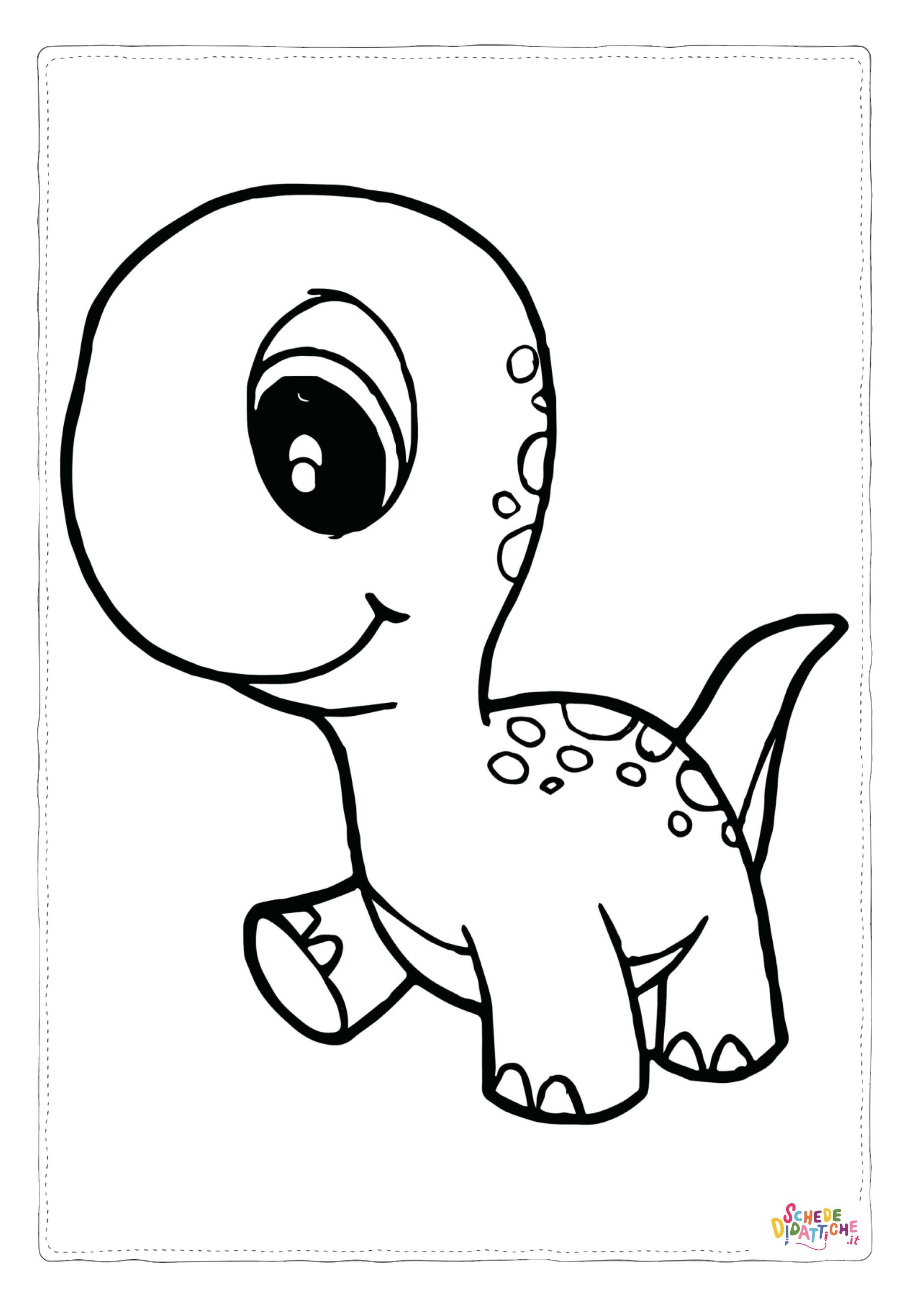 Disegno "Disegno di Brontosauro da stampare e colorare 14" Disegno di Brontosauro da stampare e colorare 14