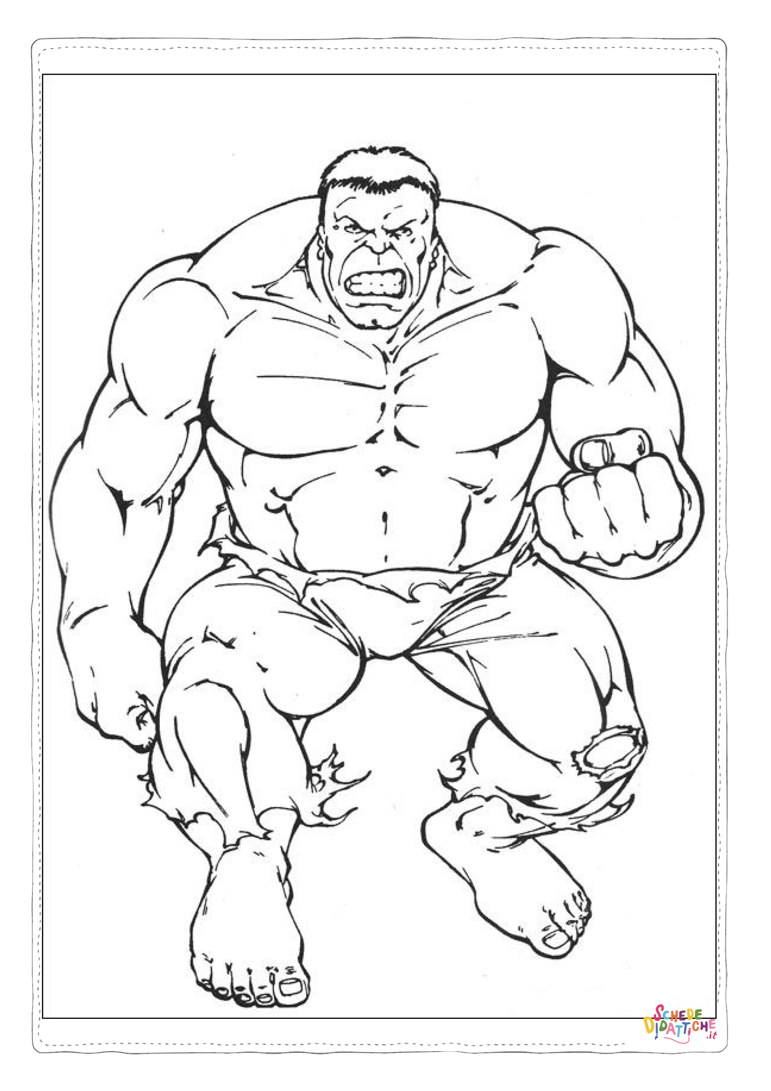 Disegno "Disegno di Hulk da stampare e colorare 37" Disegno di Hulk da stampare e colorare 37