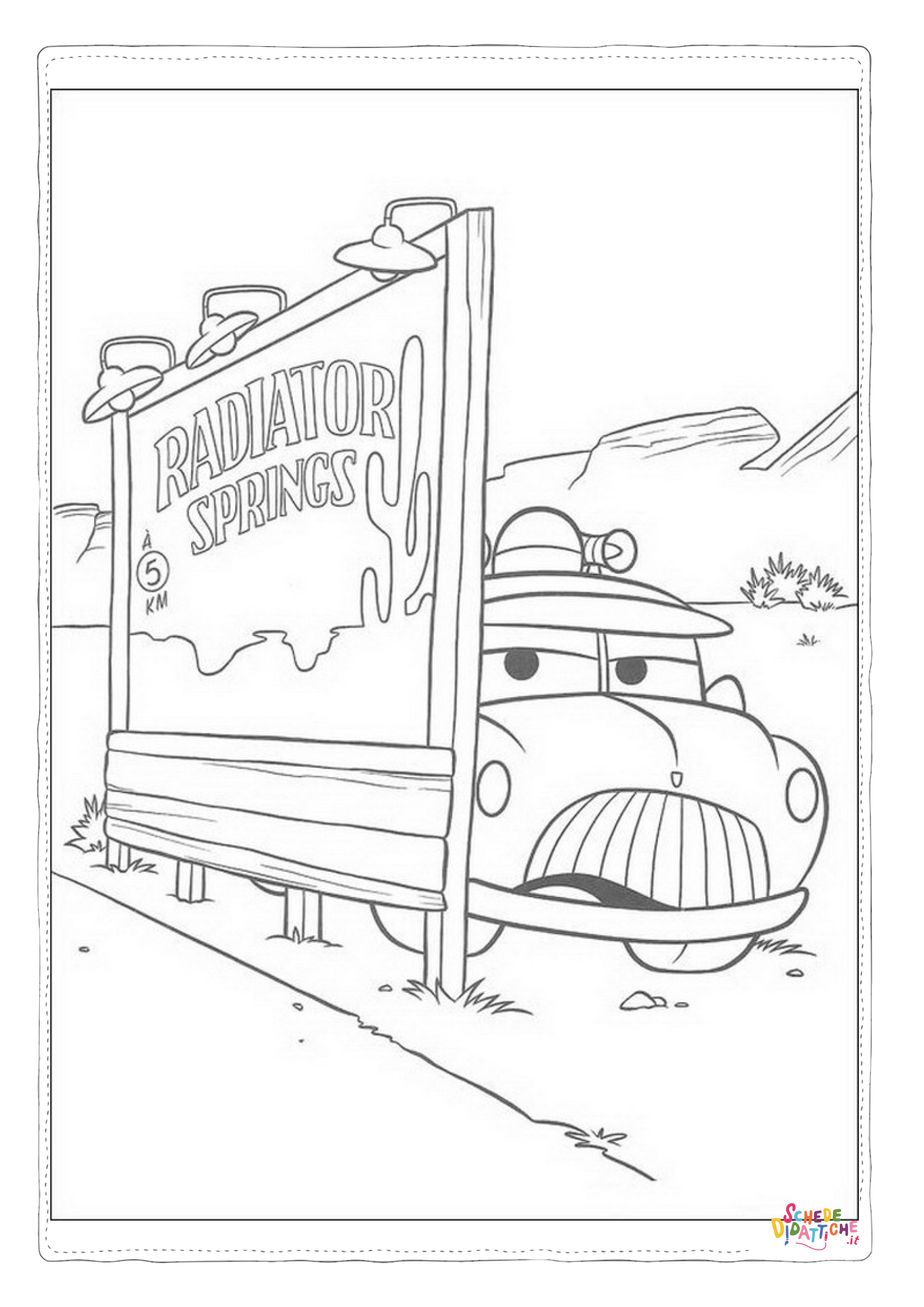 Disegno di Cars da stampare e colorare 158