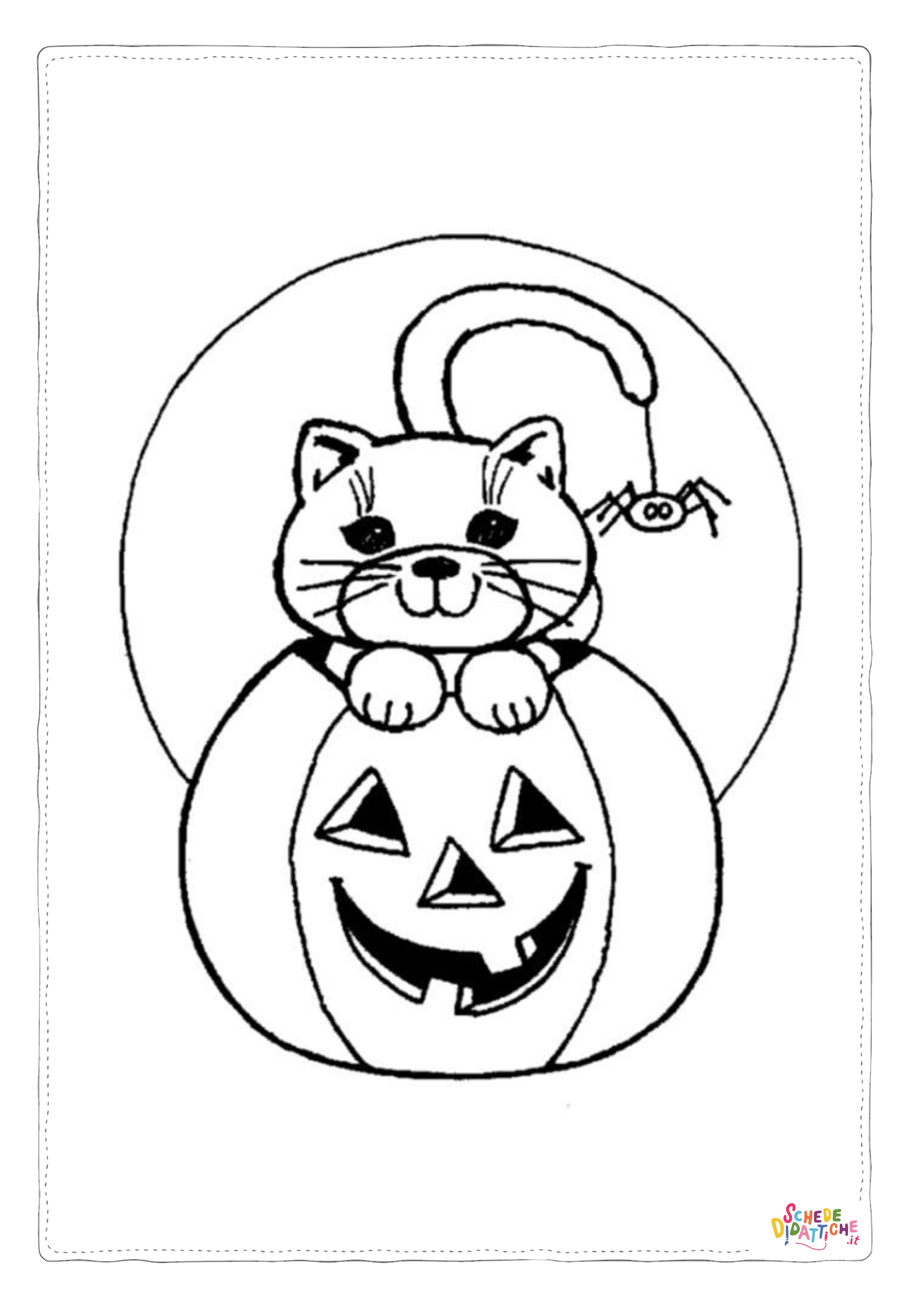 Disegno "Disegno di gatto di halloween da stampare e colorare 25" Disegno di gatto di halloween da stampare e colorare 25
