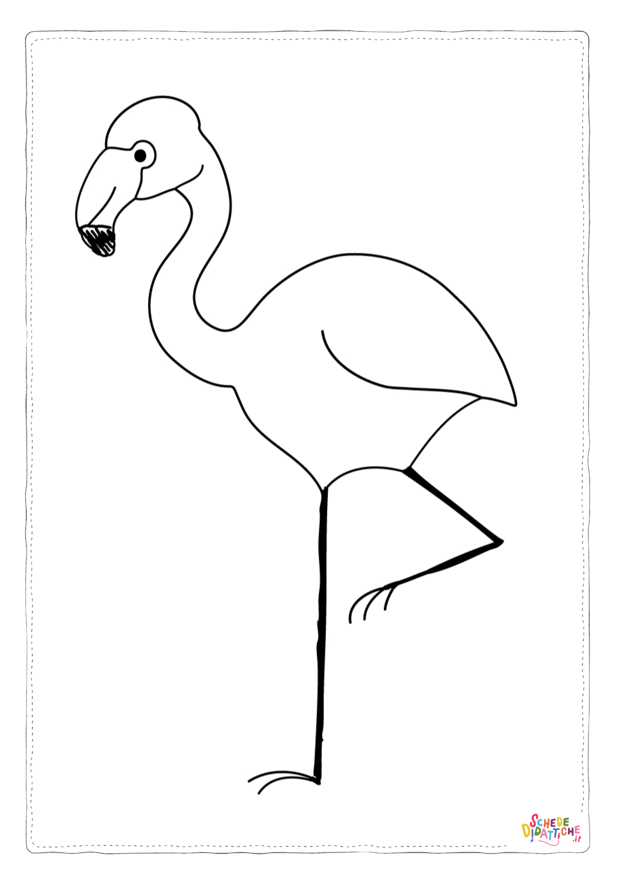 Disegno "Disegno di fenicottero da stampare e colorare 39" Disegno di fenicottero da stampare e colorare 39