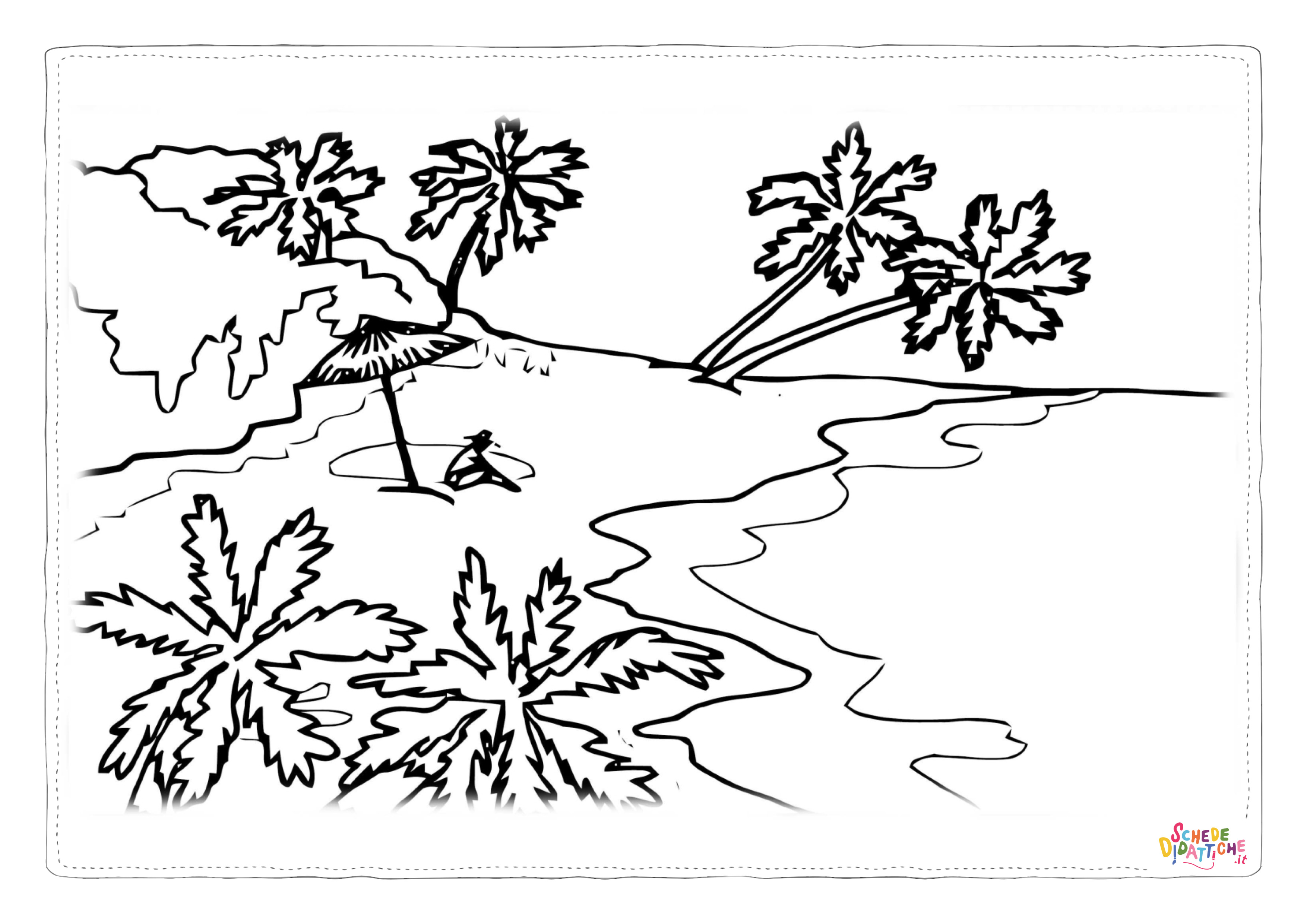 Disegno "Disegno di paesaggio da stampare e colorare 41" Disegno di paesaggio da stampare e colorare 41