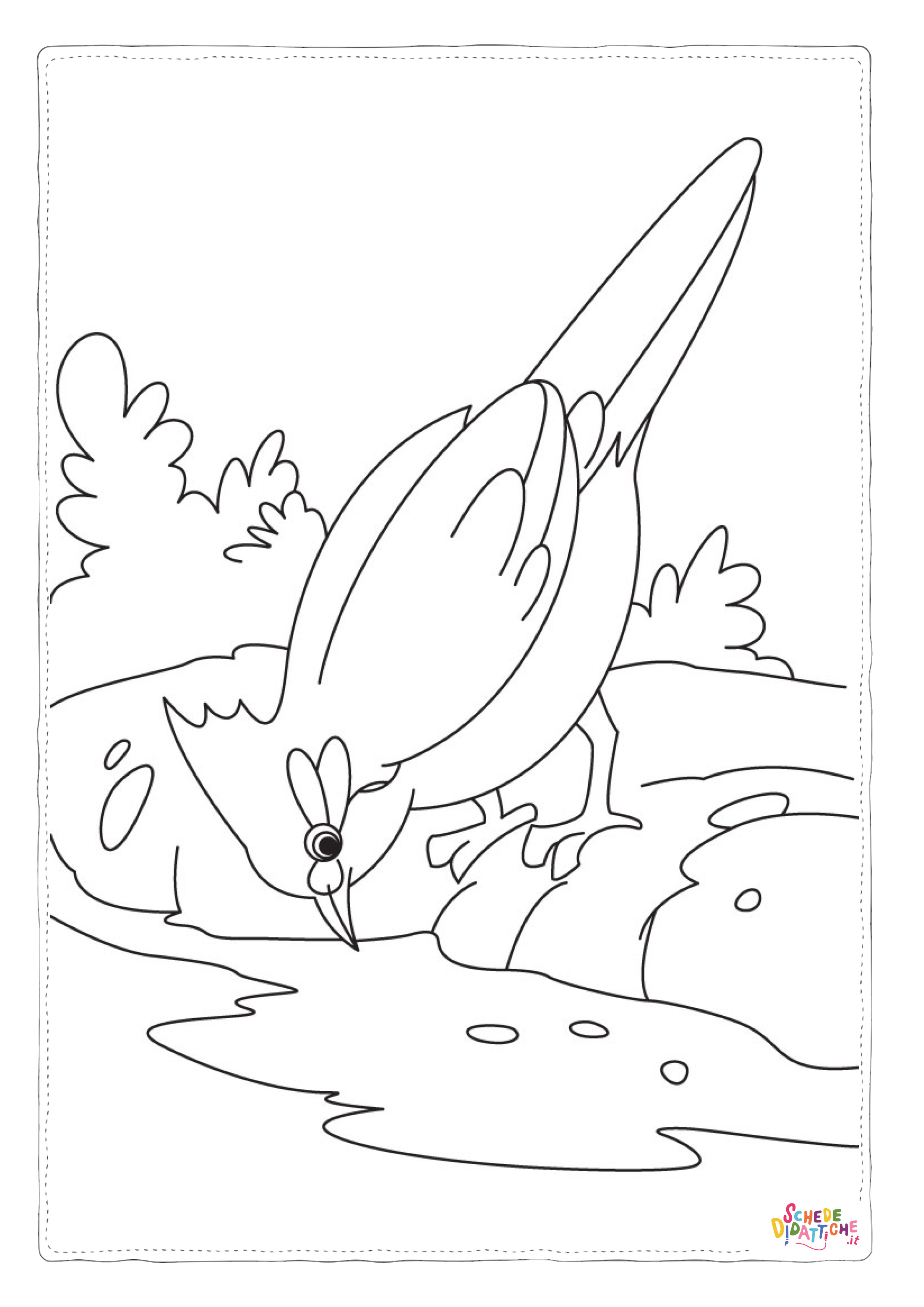 Disegno "Disegno di uccello da stampare e colorare 24" Disegno di uccello da stampare e colorare 24