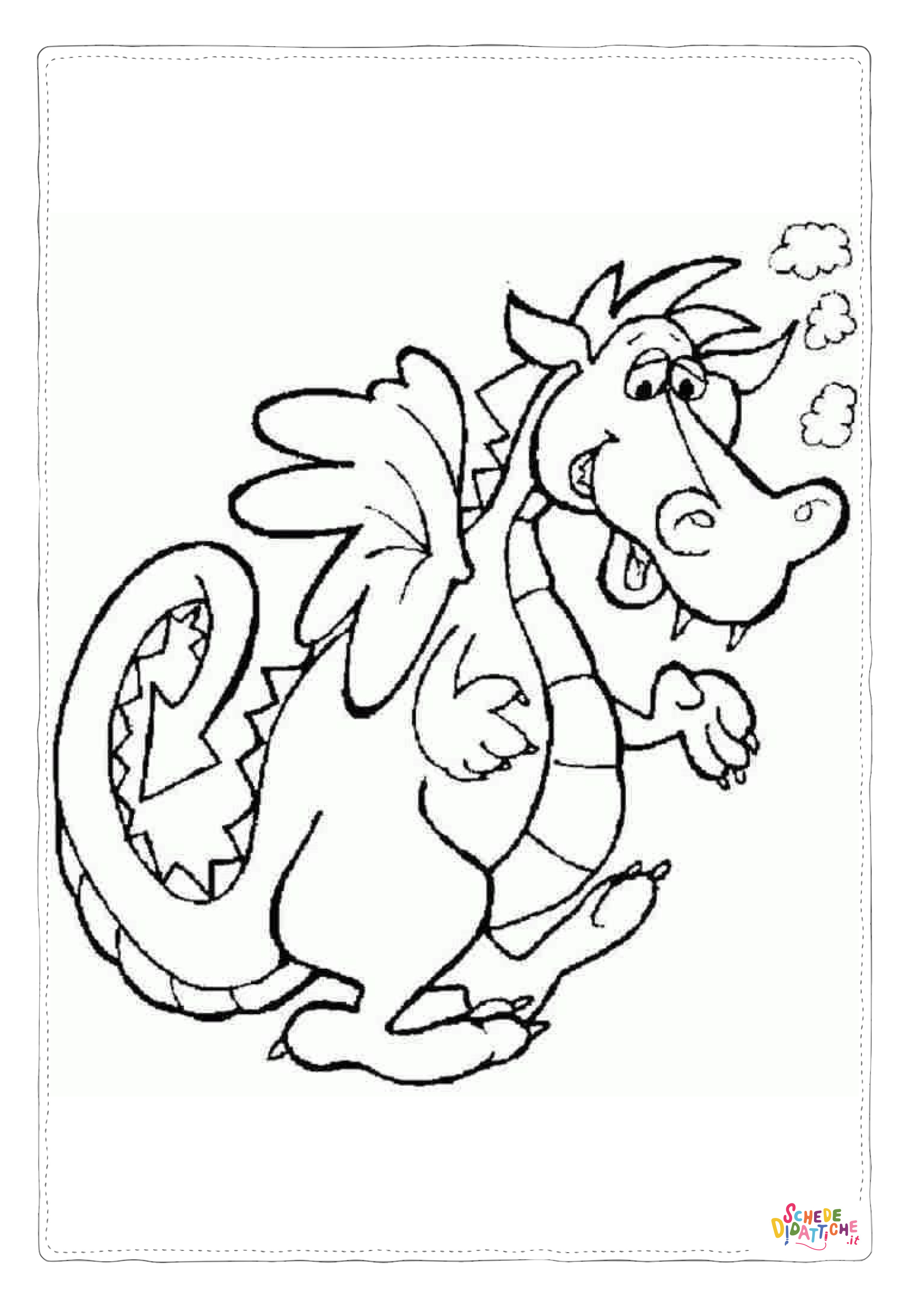 Disegno "Disegno di dragone da stampare e colorare 26" Disegno di dragone da stampare e colorare 26
