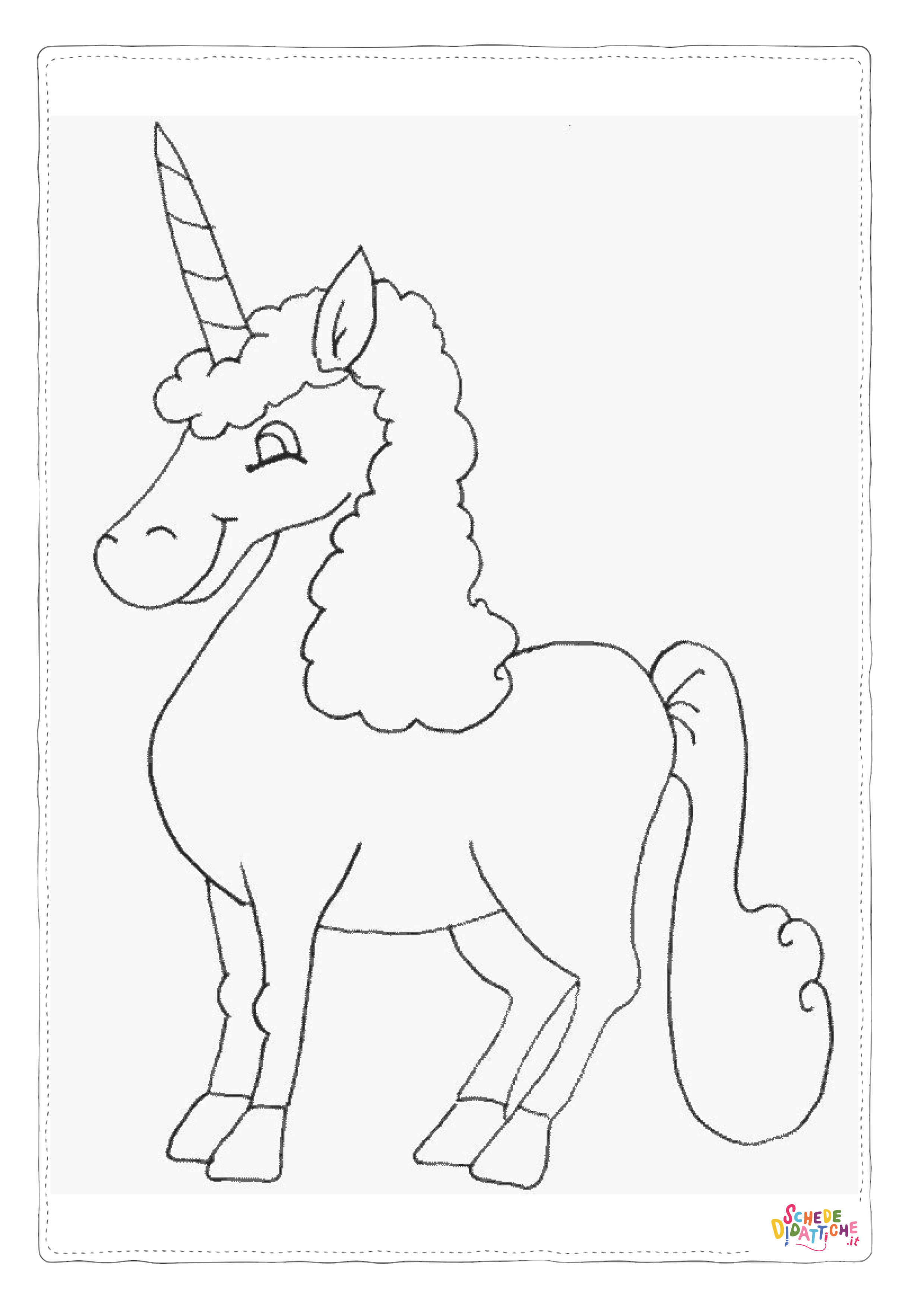 Disegno "Disegno di unicorno da stampare e colorare 33" Disegno di unicorno da stampare e colorare 33