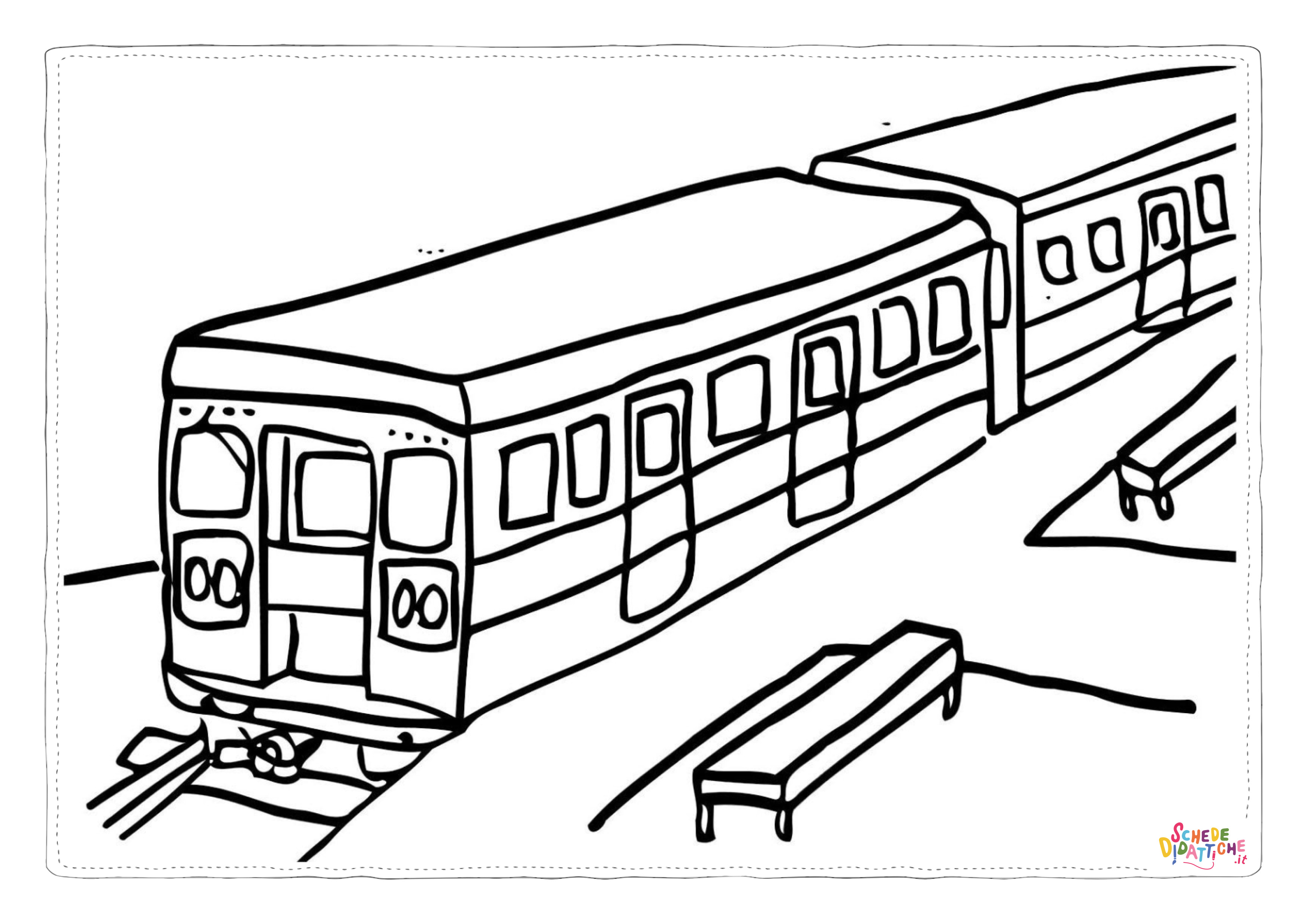 Disegno "Disegno di treno da stampare e colorare 94" Disegno di treno da stampare e colorare 94