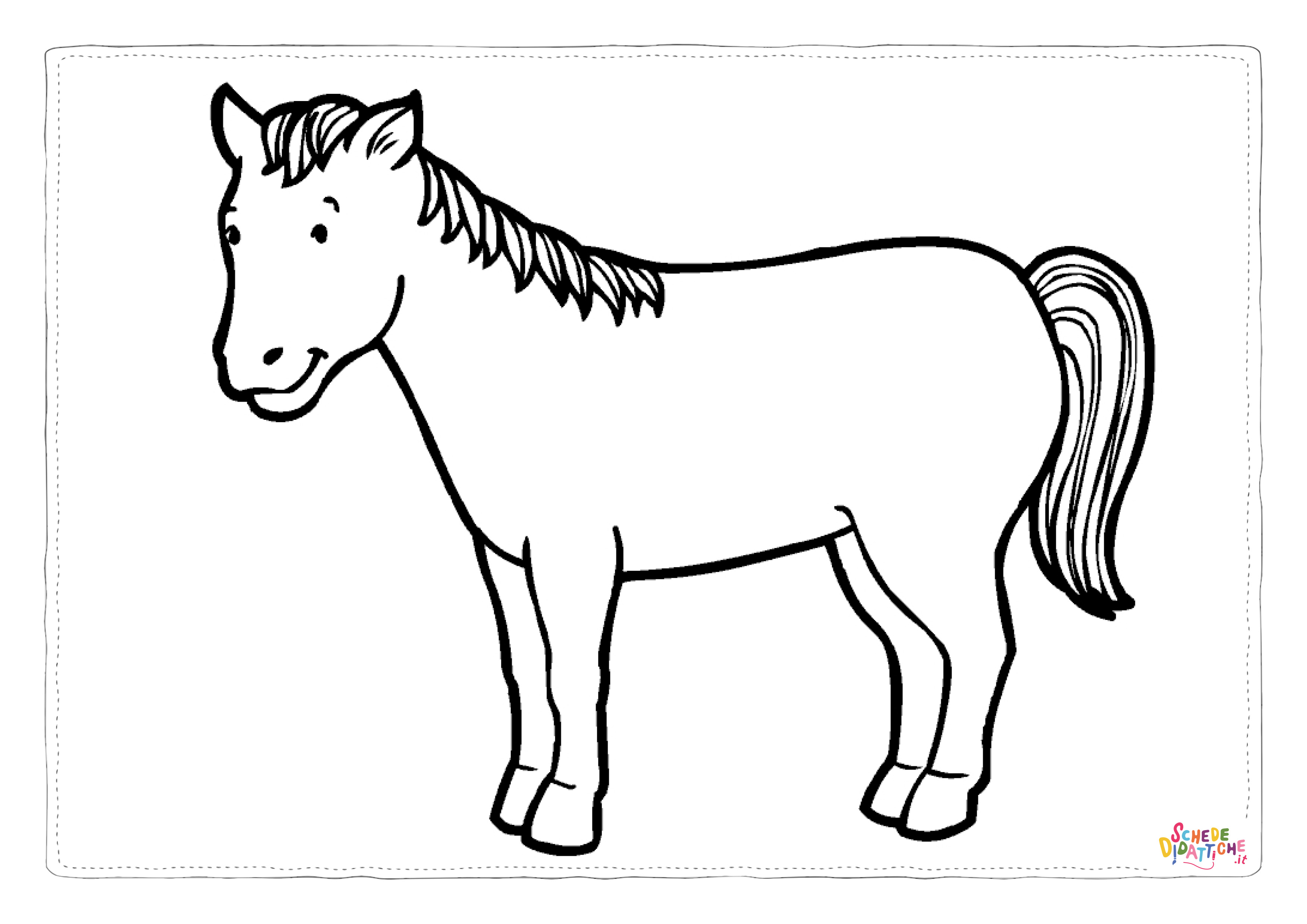 Disegno "Disegno di cavallo da stampare e colorare 55" Disegno di cavallo da stampare e colorare 55