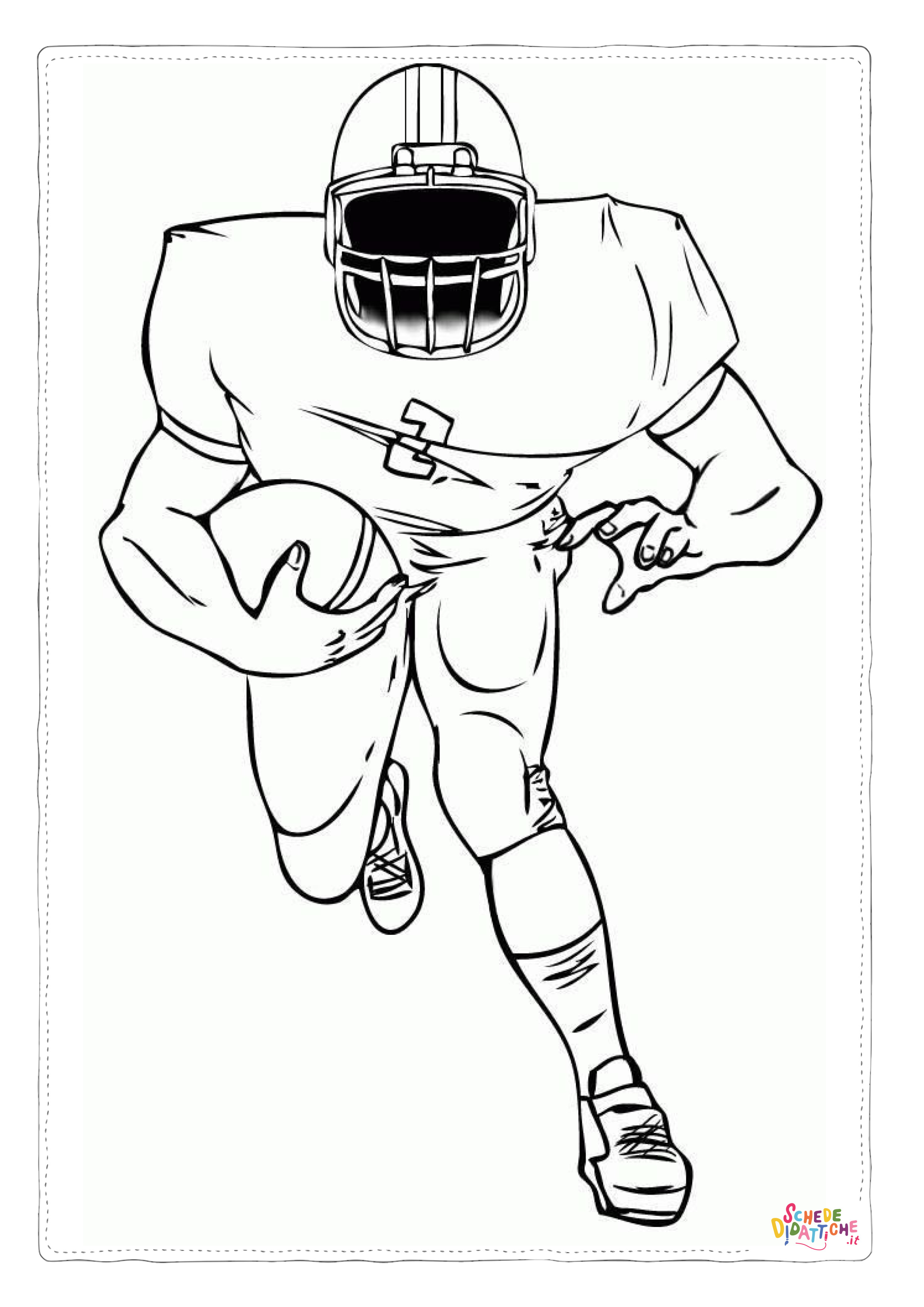 Disegno "Disegno di football americano da stampare e colorare 58" Disegno di football americano da stampare e colorare 58