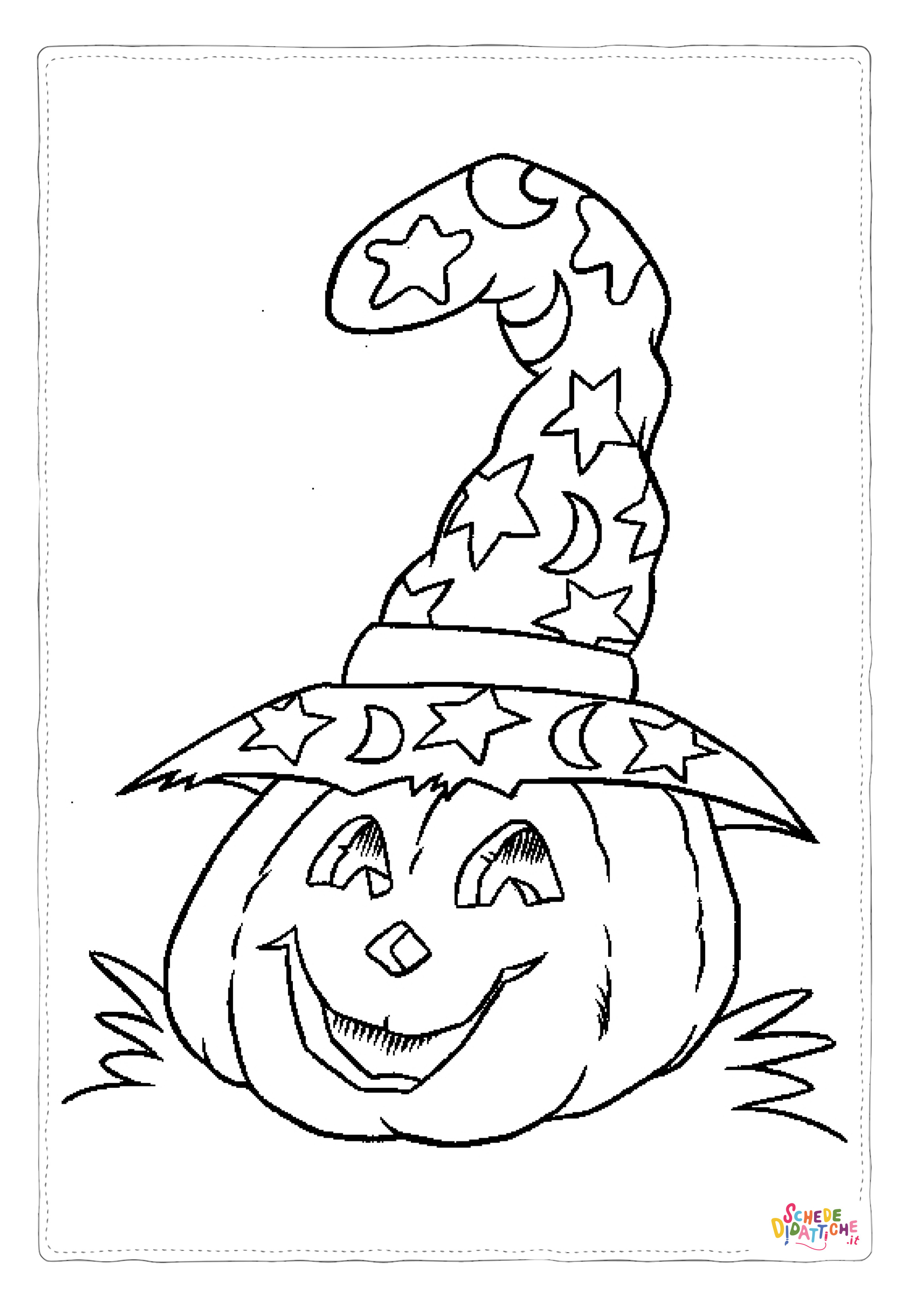 Disegno "Disegno di zucca di Halloween da stampare e colorare 169" Disegno di zucca di Halloween da stampare e colorare 169