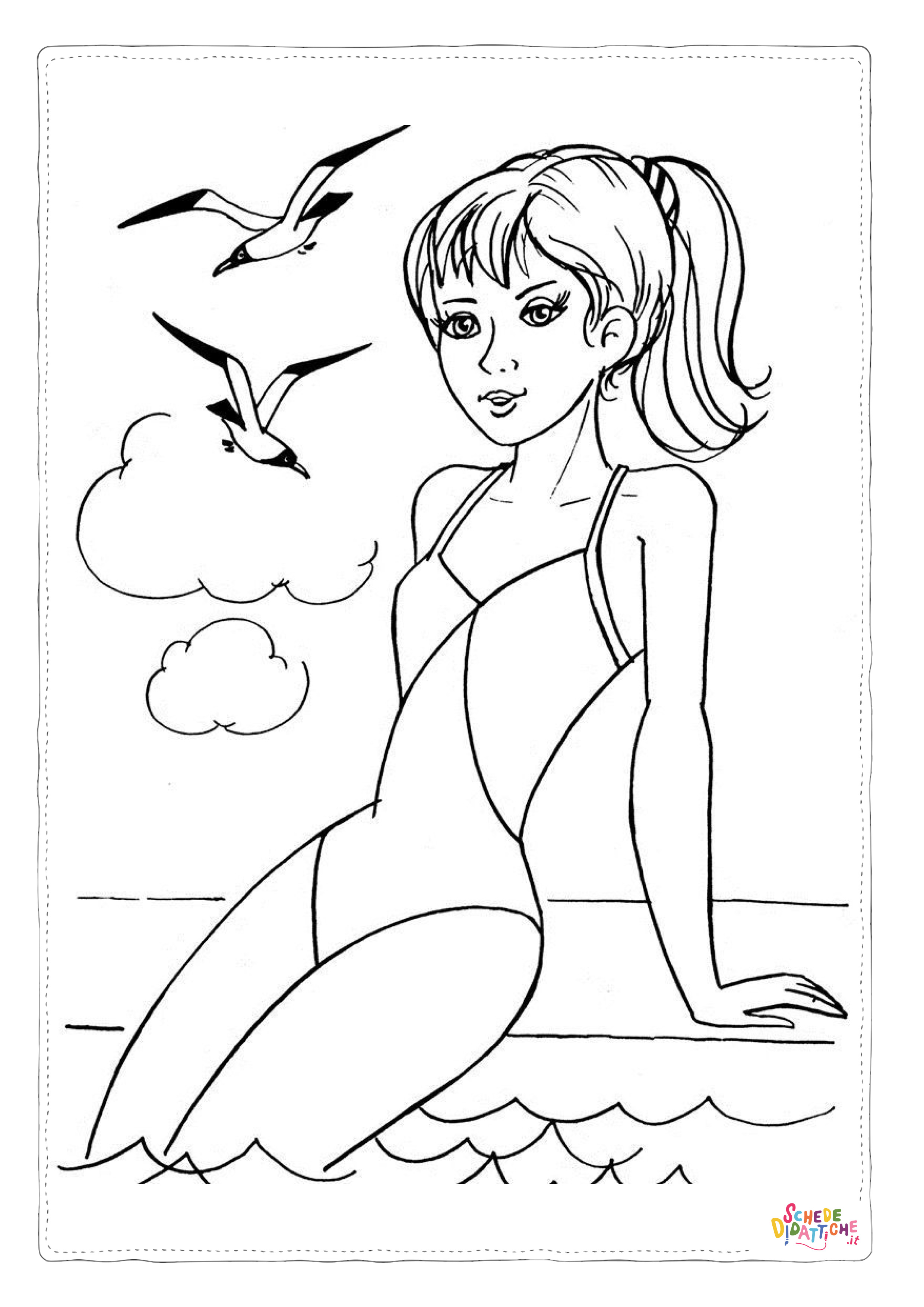 Disegno "Disegno di mare da stampare e colorare 92" Disegno di mare da stampare e colorare 92