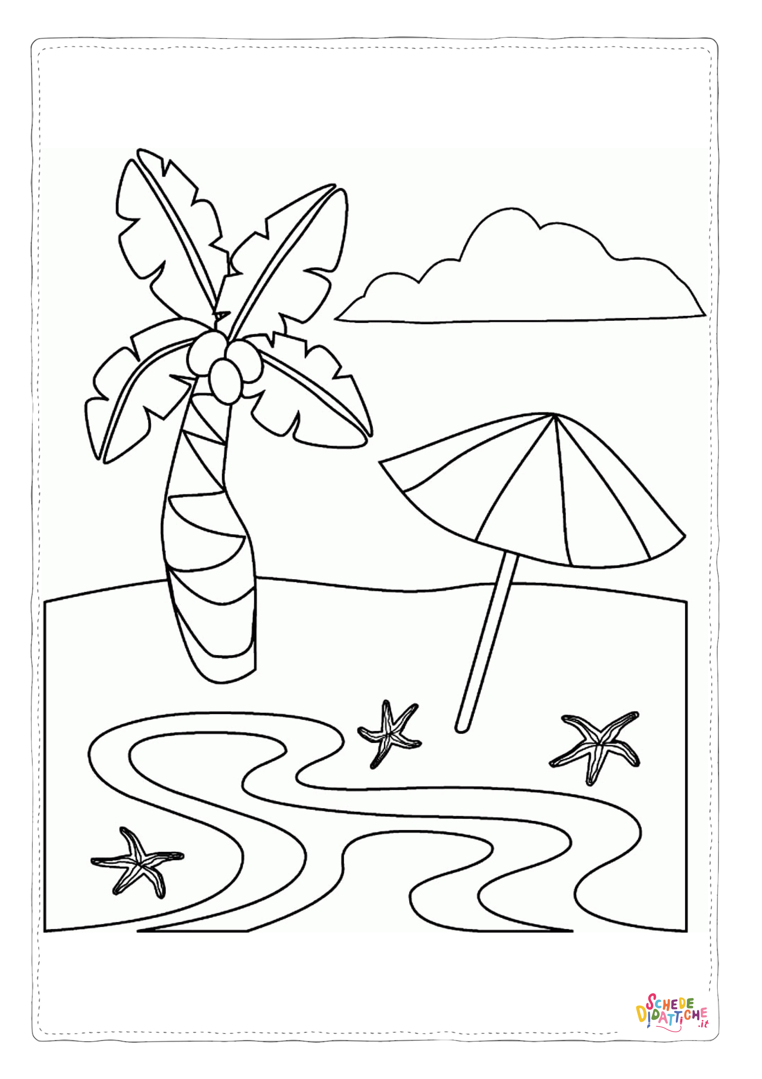 Disegno "Disegno di mare da stampare e colorare 17" Disegno di mare da stampare e colorare 17