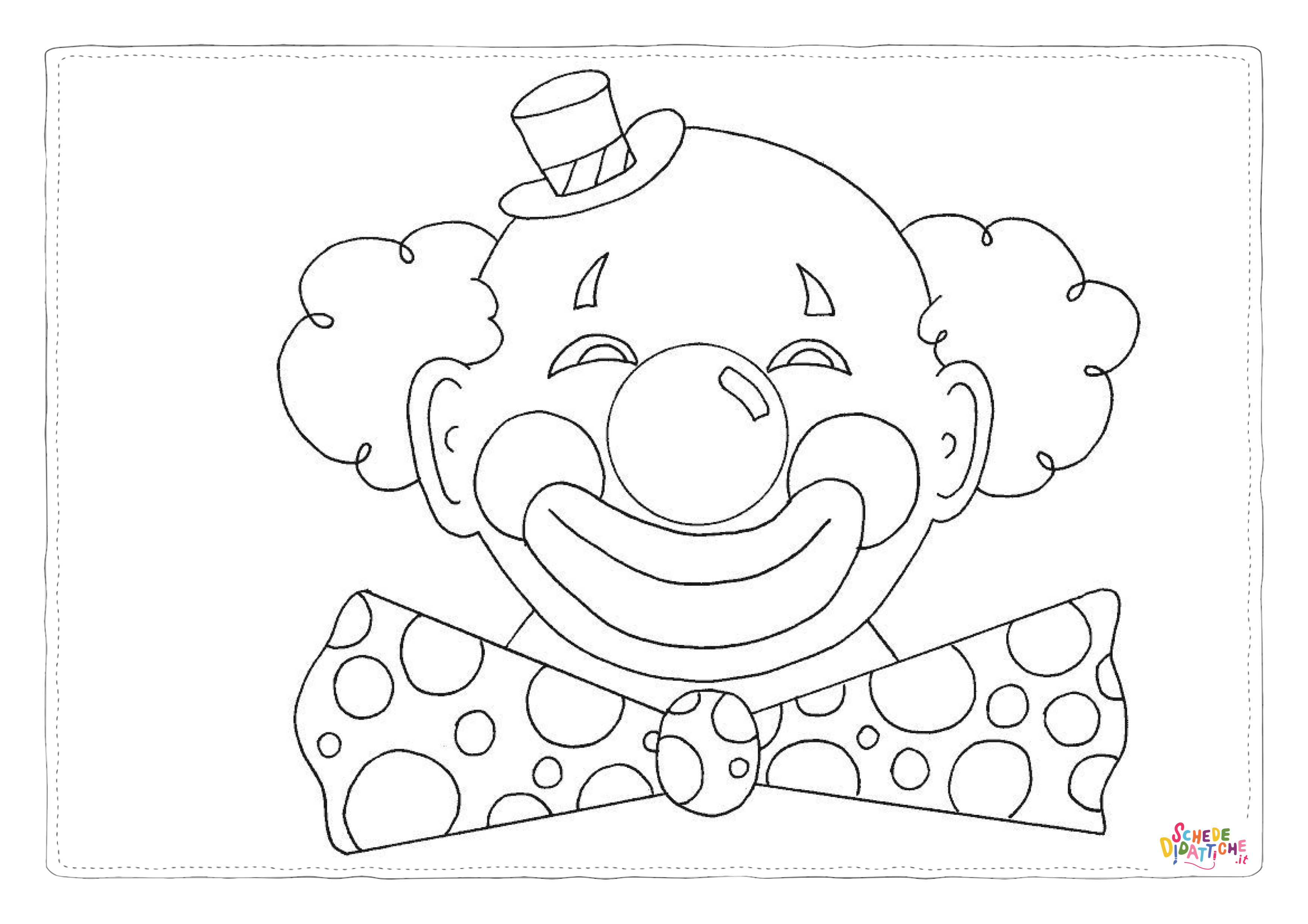 Disegno "Disegno di clown da stampare e colorare 36" Disegno di clown da stampare e colorare 36