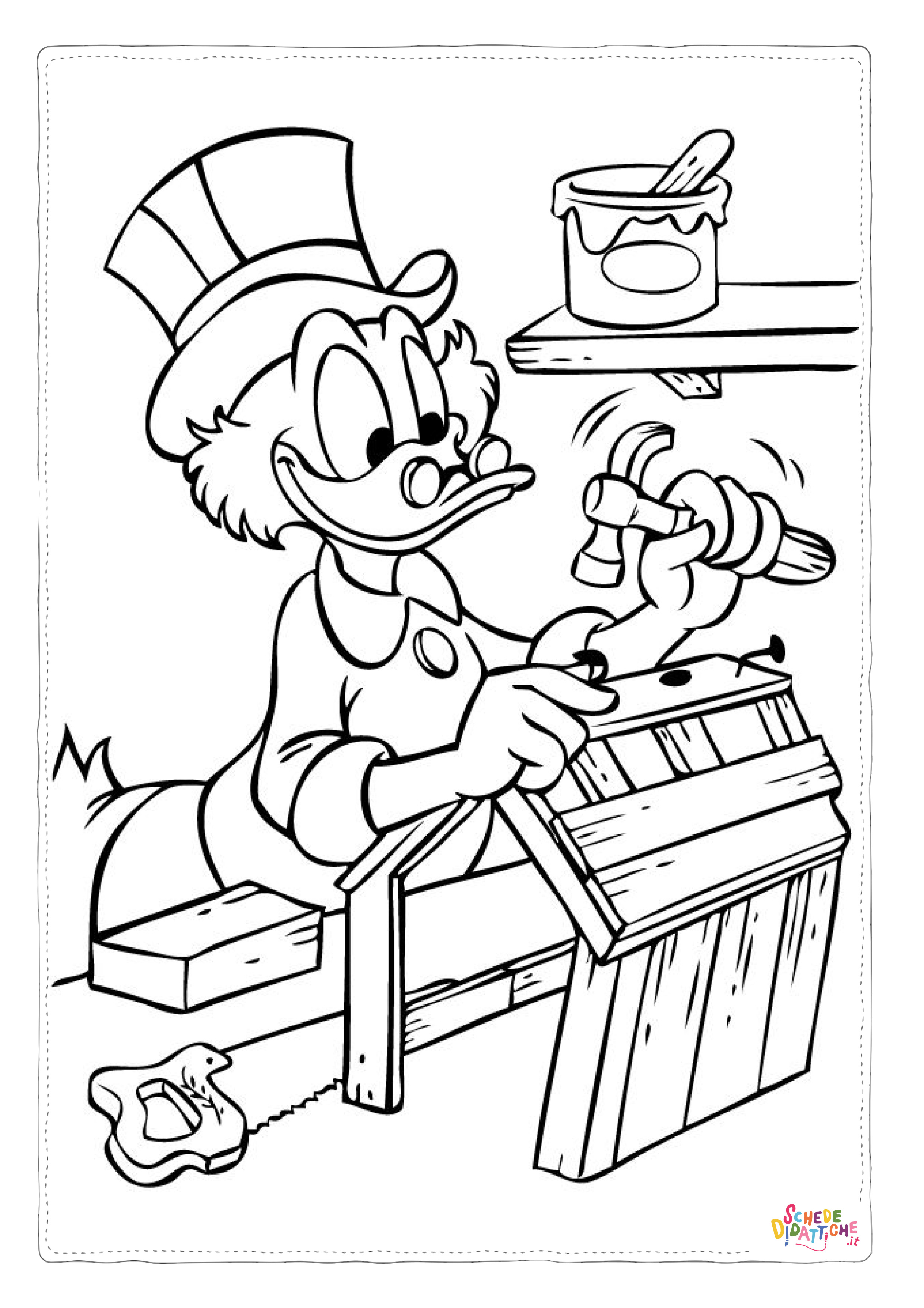 Disegno "Disegno di Zio Paperone da stampare e colorare 5" Disegno di Zio Paperone da stampare e colorare 5
