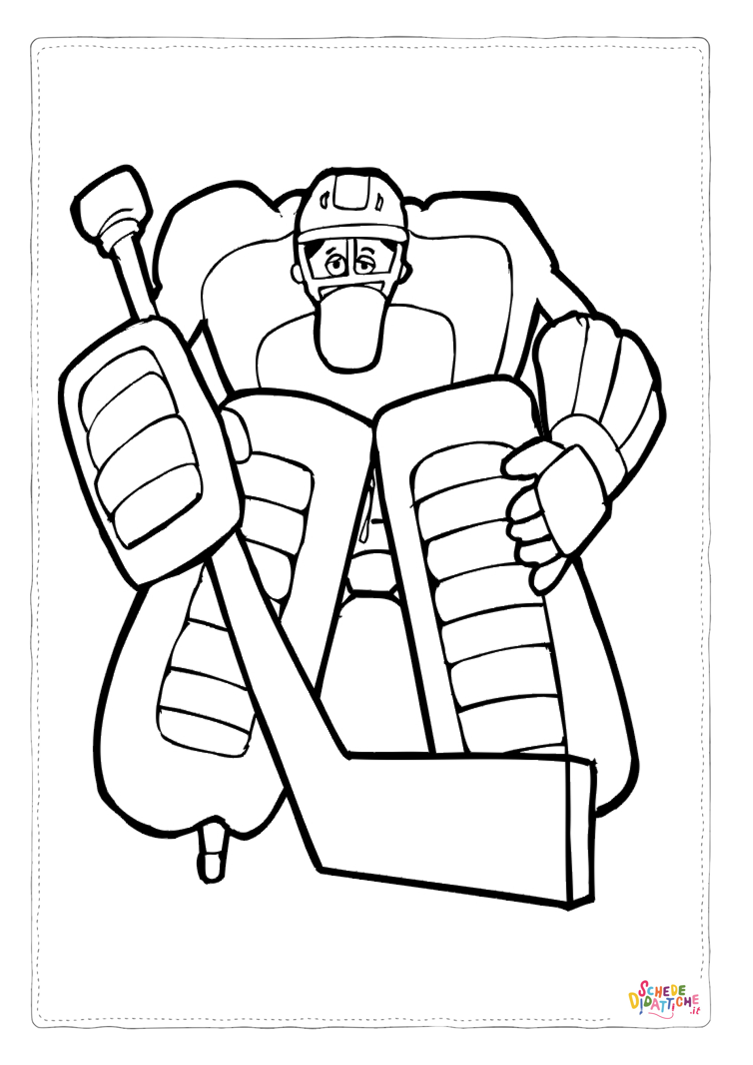 Disegno di hockey da stampare e colorare 35