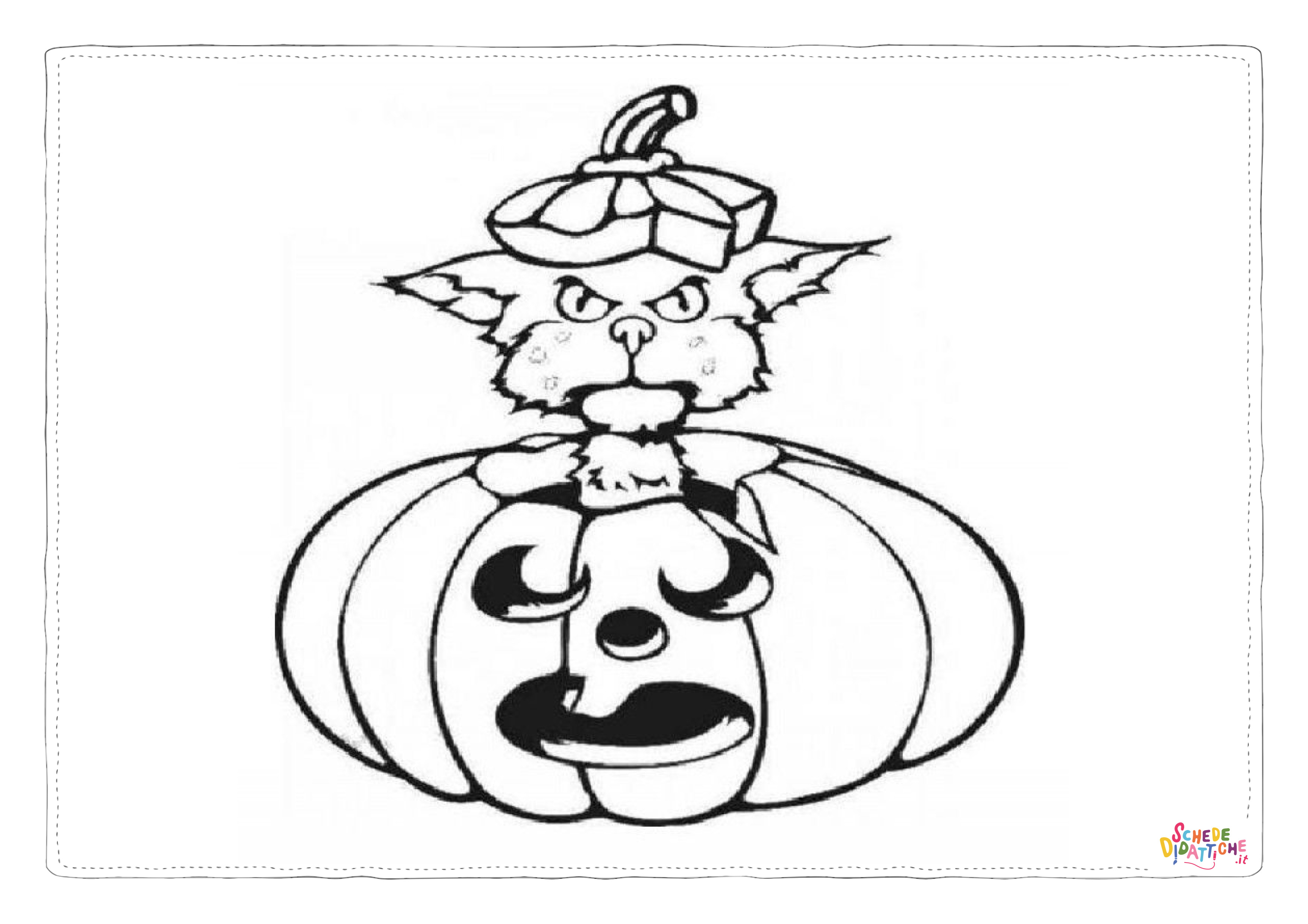 Disegno "Disegno di zucca di Halloween da stampare e colorare 232" Disegno di zucca di Halloween da stampare e colorare 232