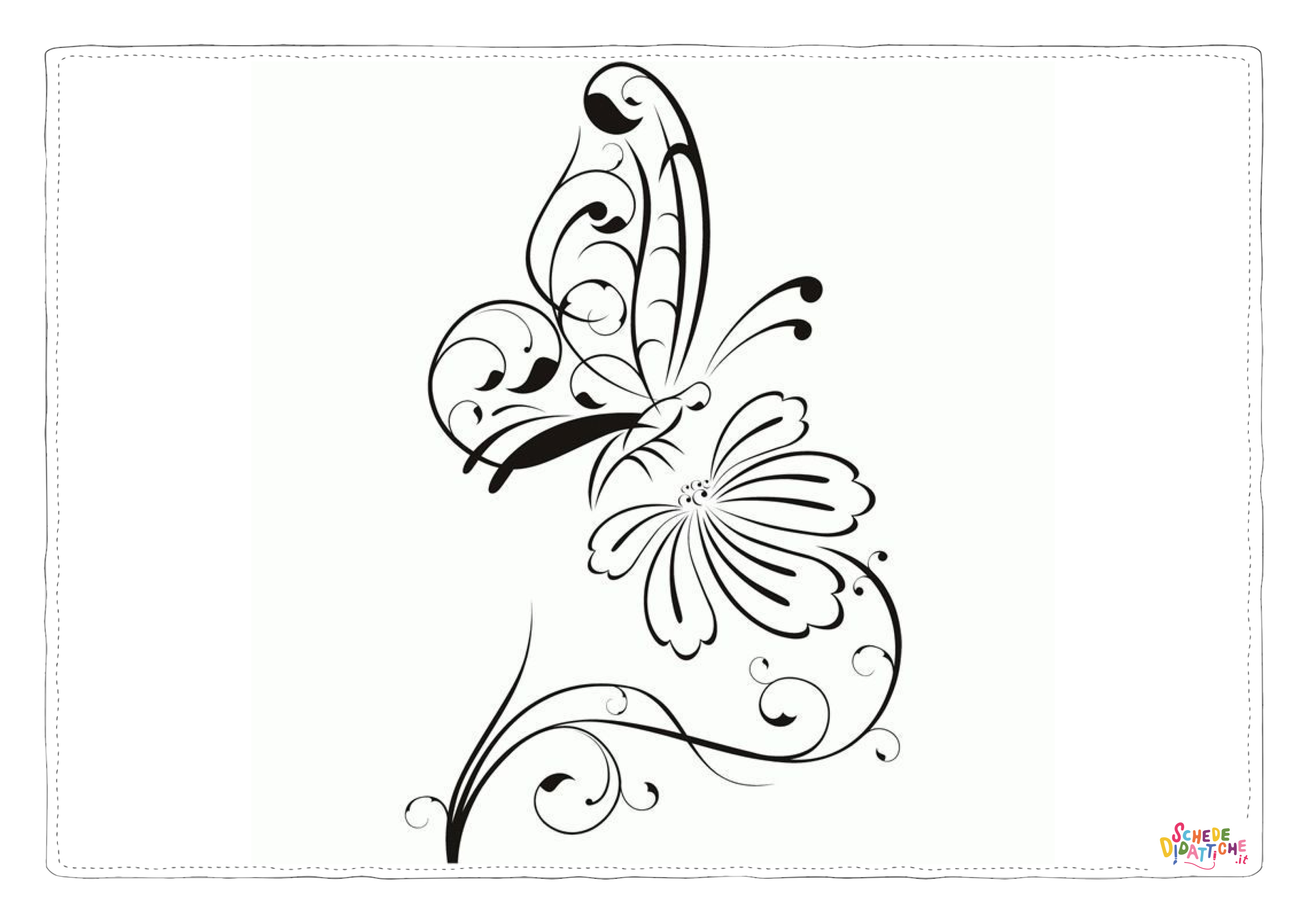 Disegno "Disegno di farfalla da stampare e colorare 51" Disegno di farfalla da stampare e colorare 51