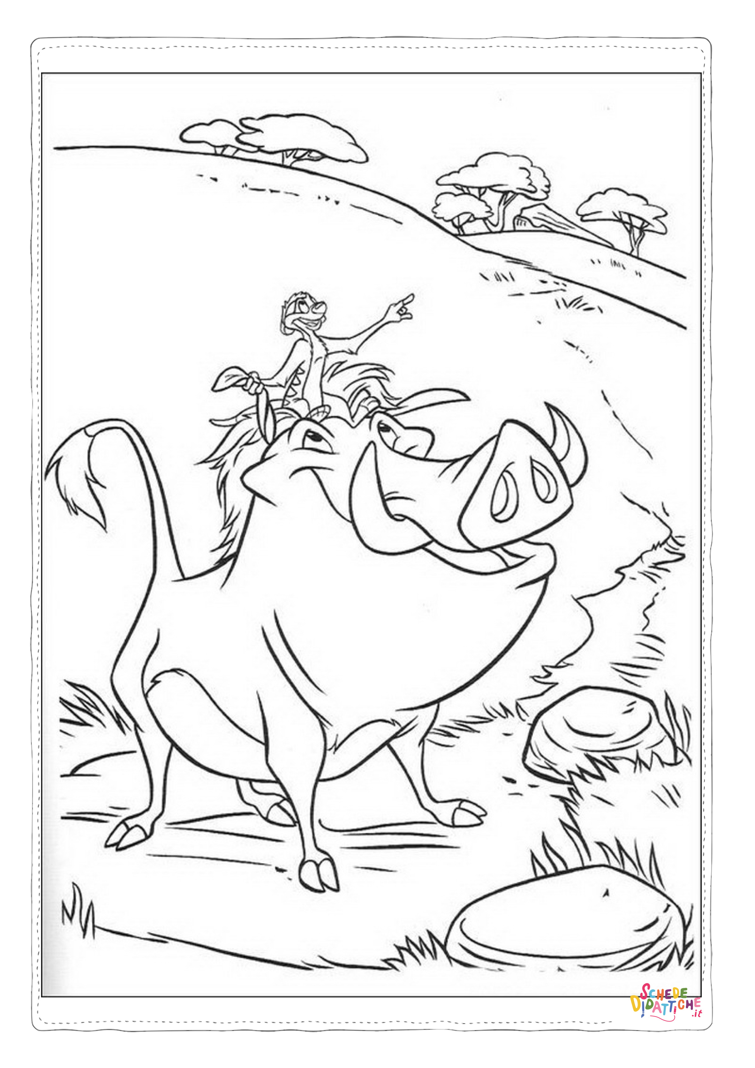 Disegno "Disegno di Re Leone da stampare e colorare 93" Disegno di Re Leone da stampare e colorare 93