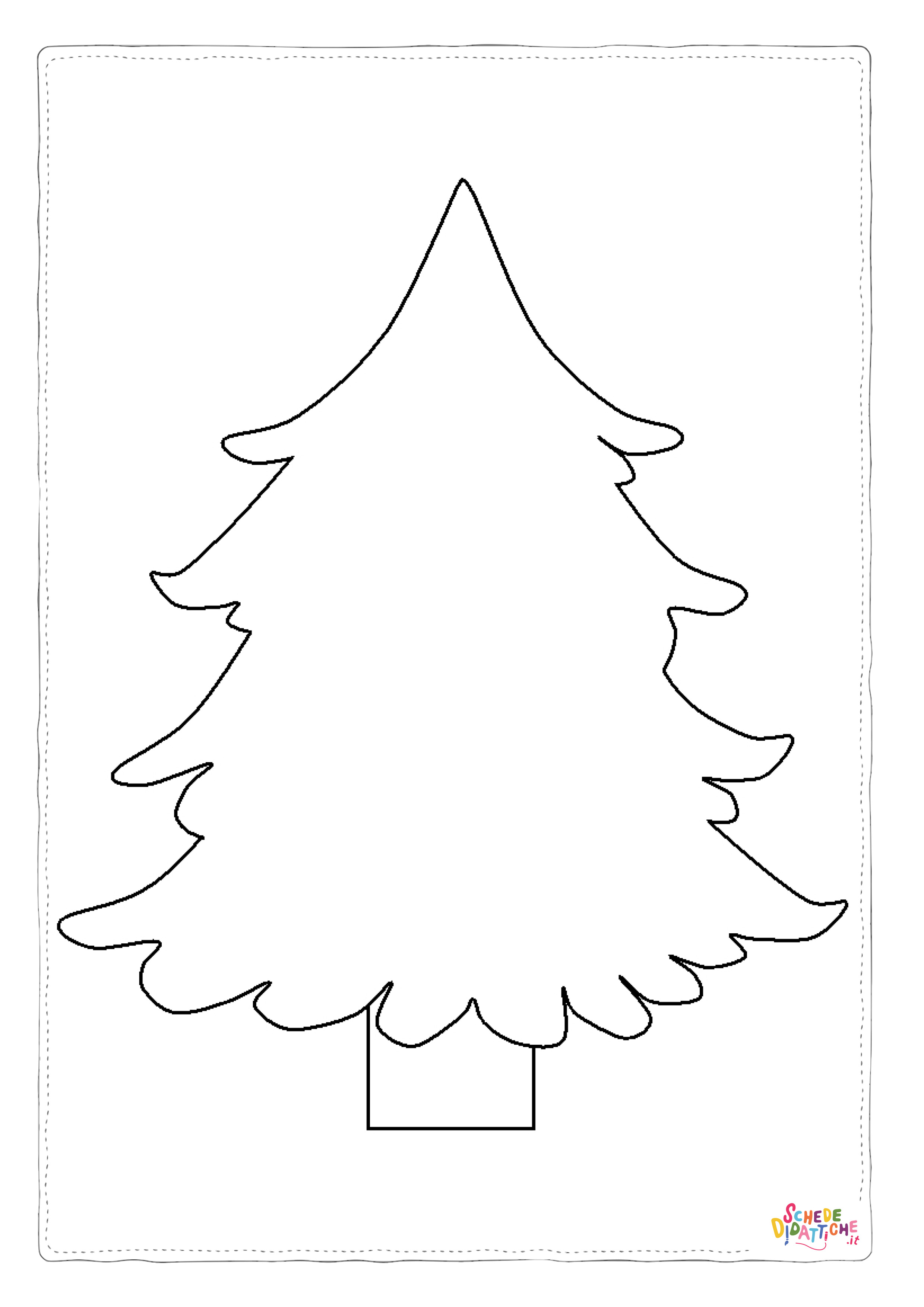 Disegno "Disegno di albero di Natale da stampare e colorare 13" Disegno di albero di Natale da stampare e colorare 13