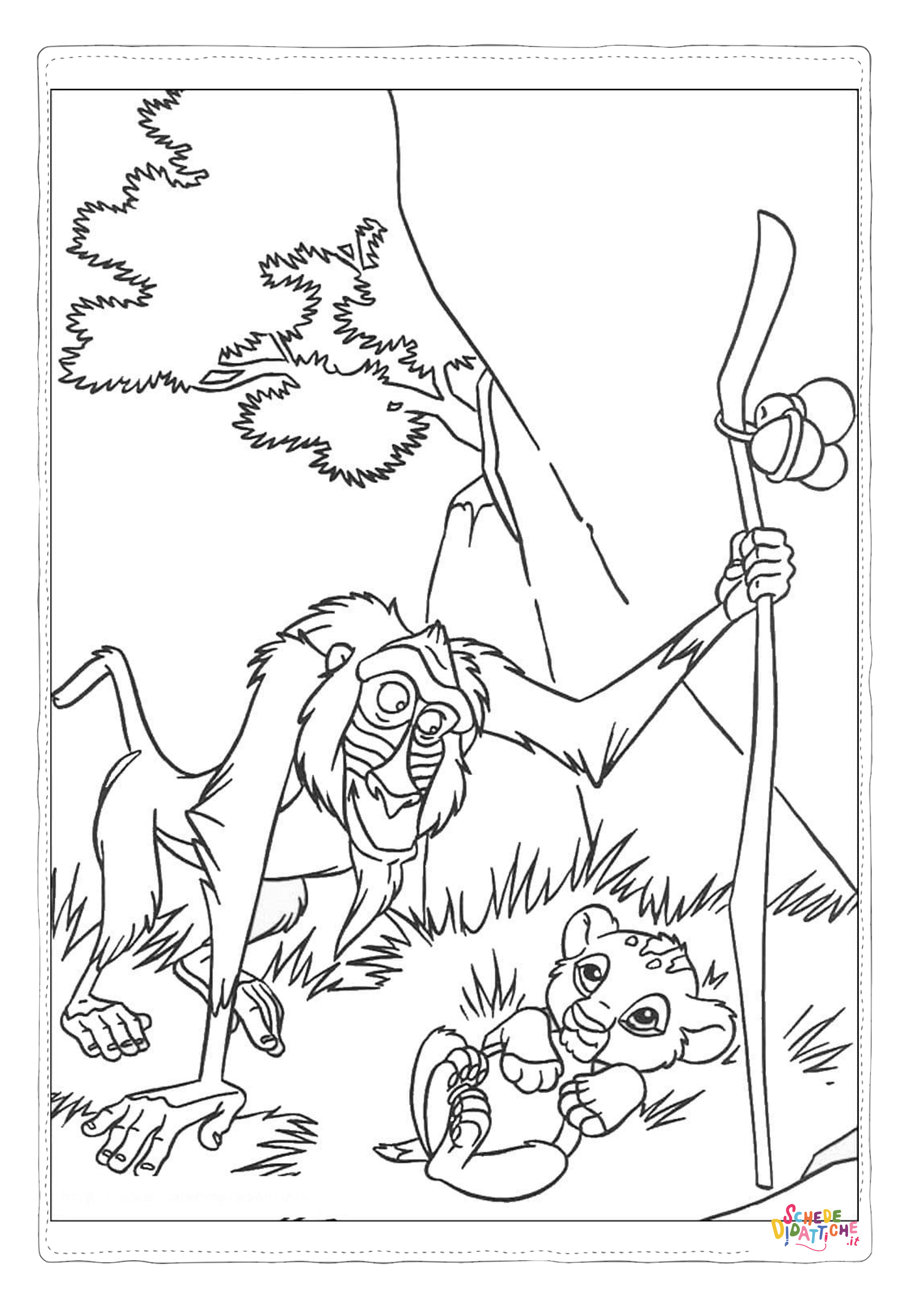 Disegno di Re Leone da stampare e colorare 180