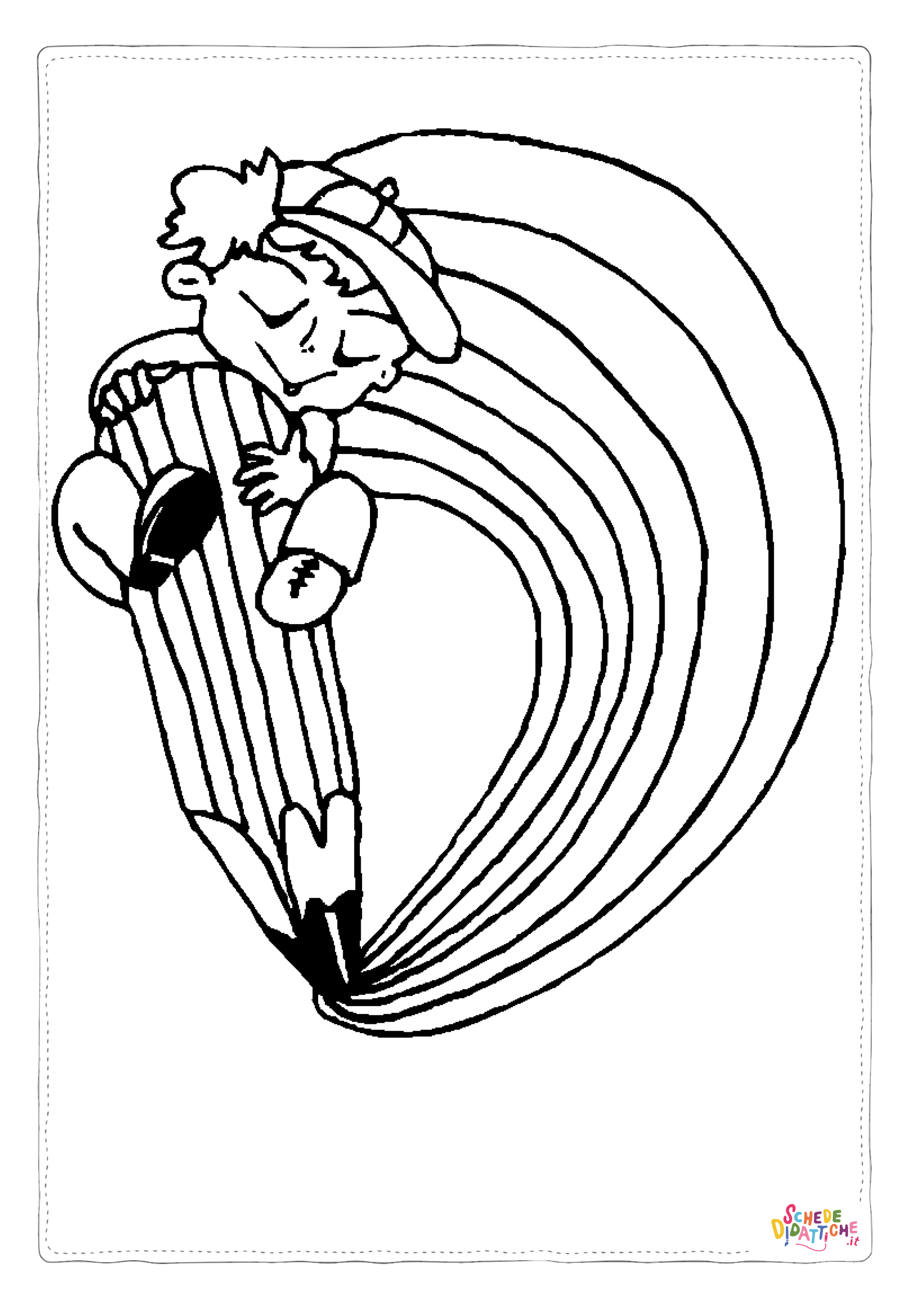 Disegno "Disegno di matita da stampare e colorare 1" Disegno di matita da stampare e colorare 1