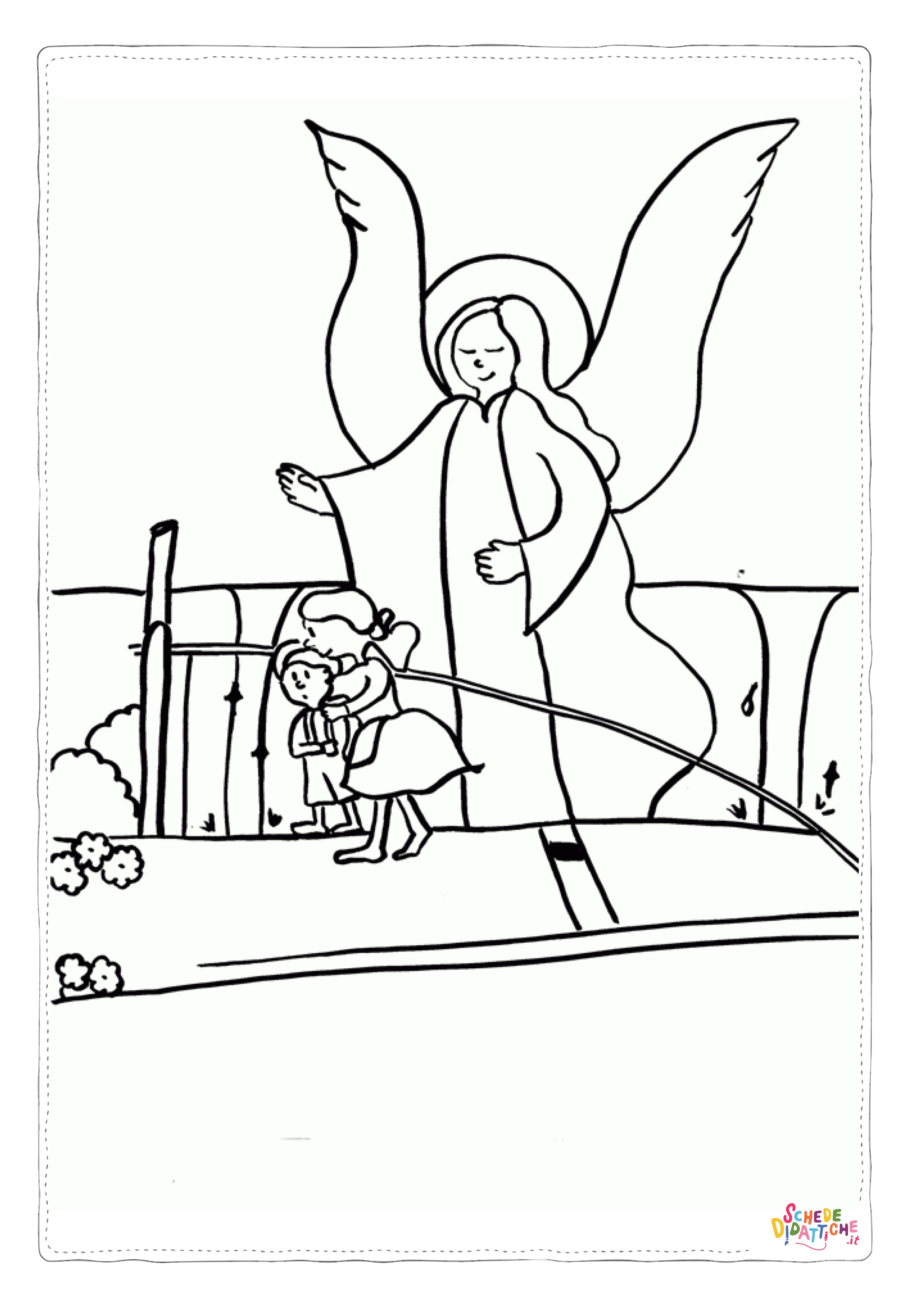 Disegno di angelo da stampare e colorare 38