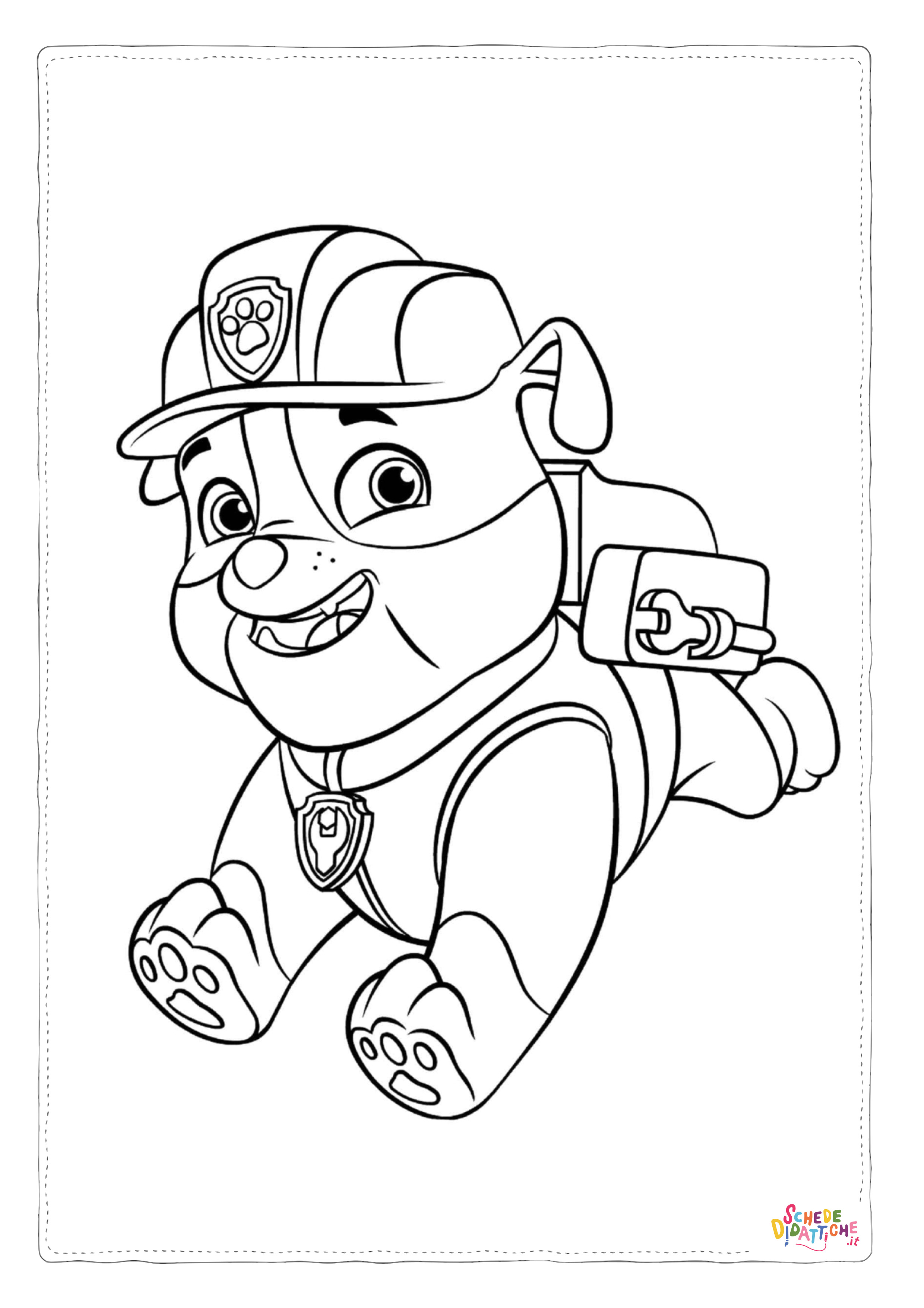 Disegno "Disegno di Paw Patrol - Cane pompiere da stampare e colorare 54" Disegno di Paw Patrol - Cane pompiere da stampare e colorare 54