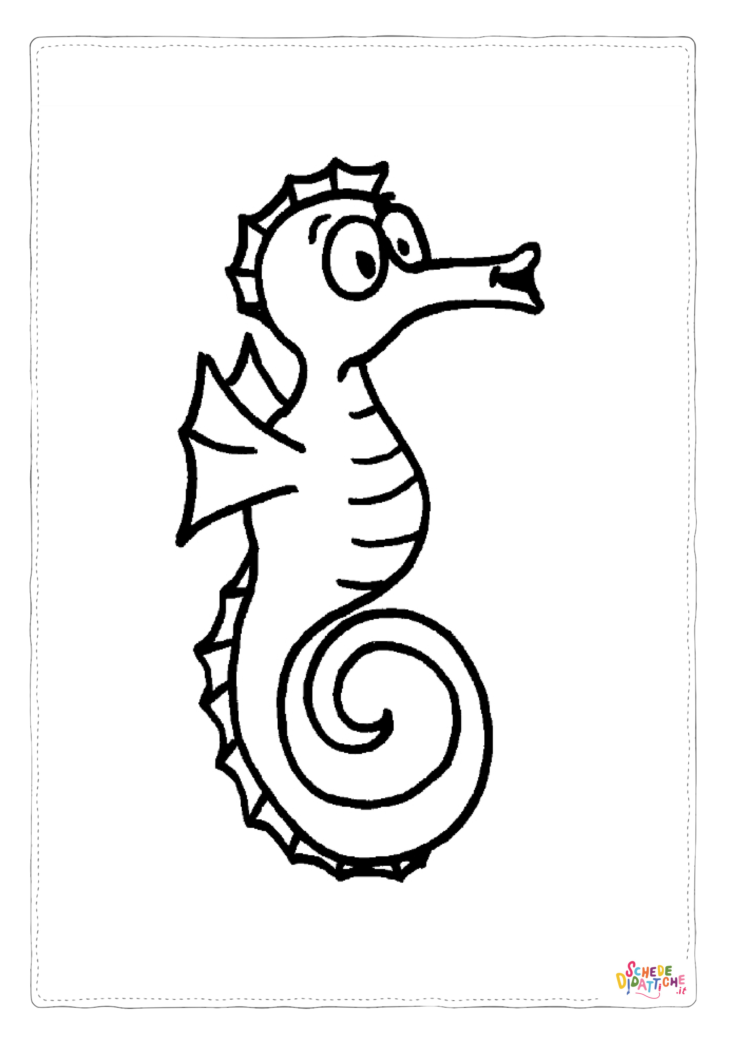 Disegno di cavalluccio marino da stampare e colorare 9