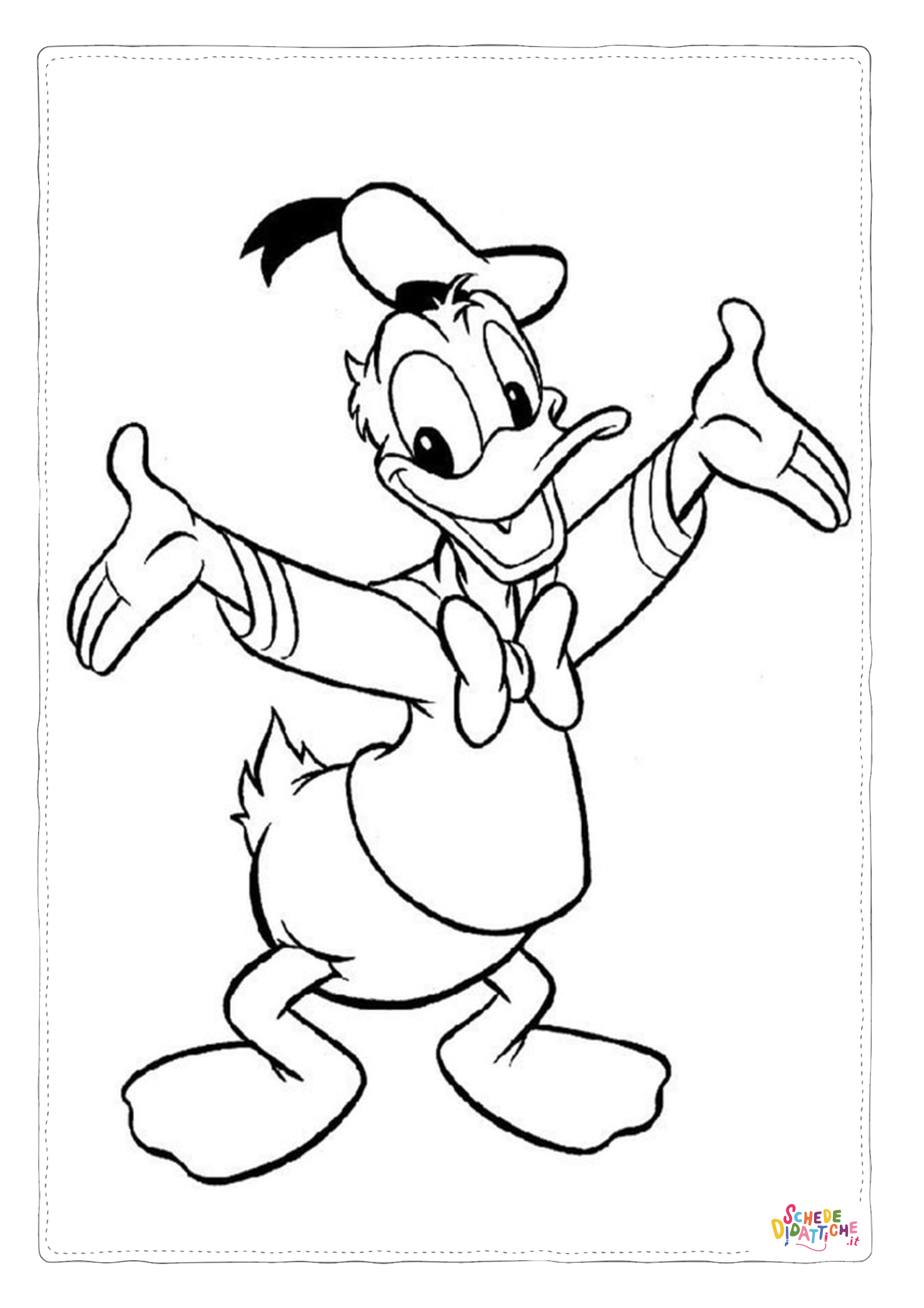 Disegno di Paperino da stampare e colorare 65