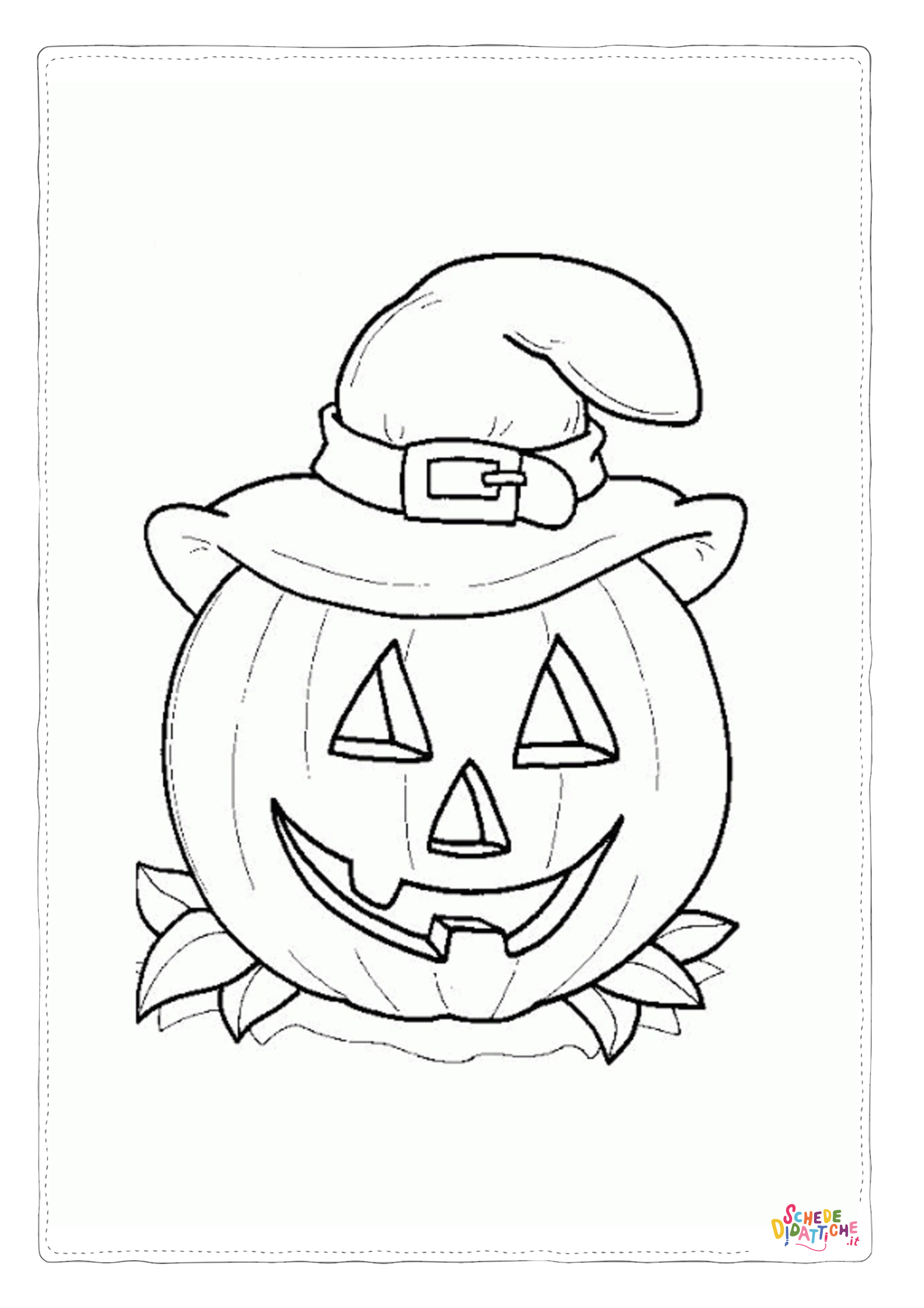 Disegno "Disegno di zucca di Halloween da stampare e colorare 85" Disegno di zucca di Halloween da stampare e colorare 85