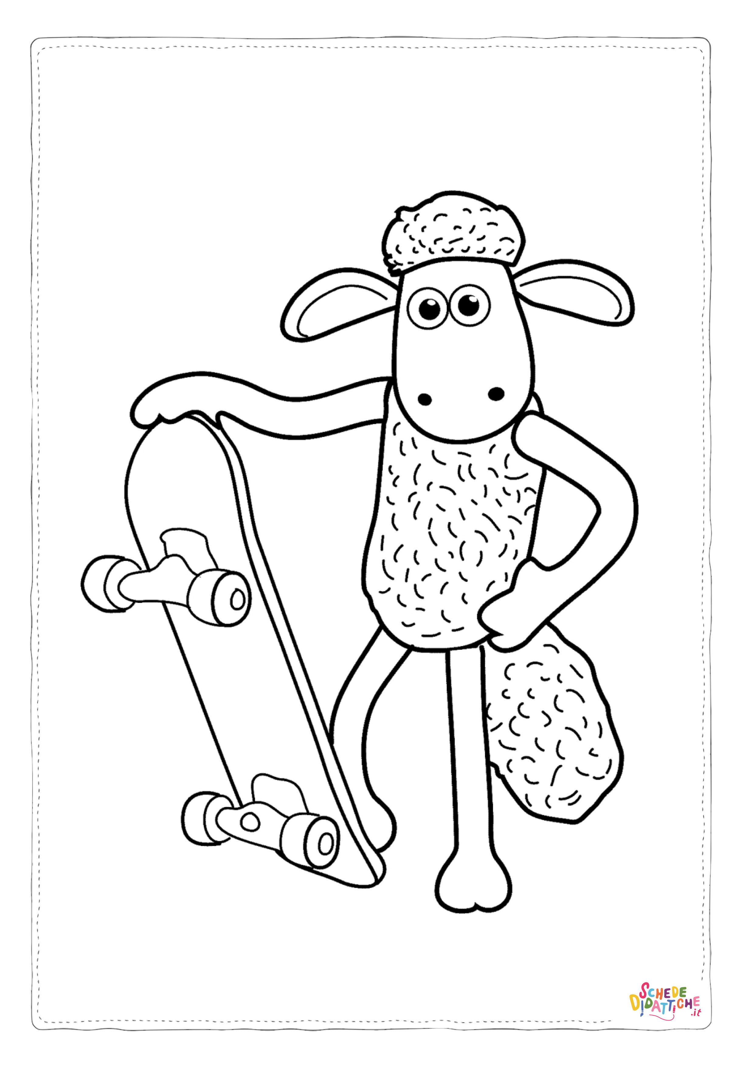 Disegno "Disegno di skateboard da stampare e colorare 1" Disegno di skateboard da stampare e colorare 1
