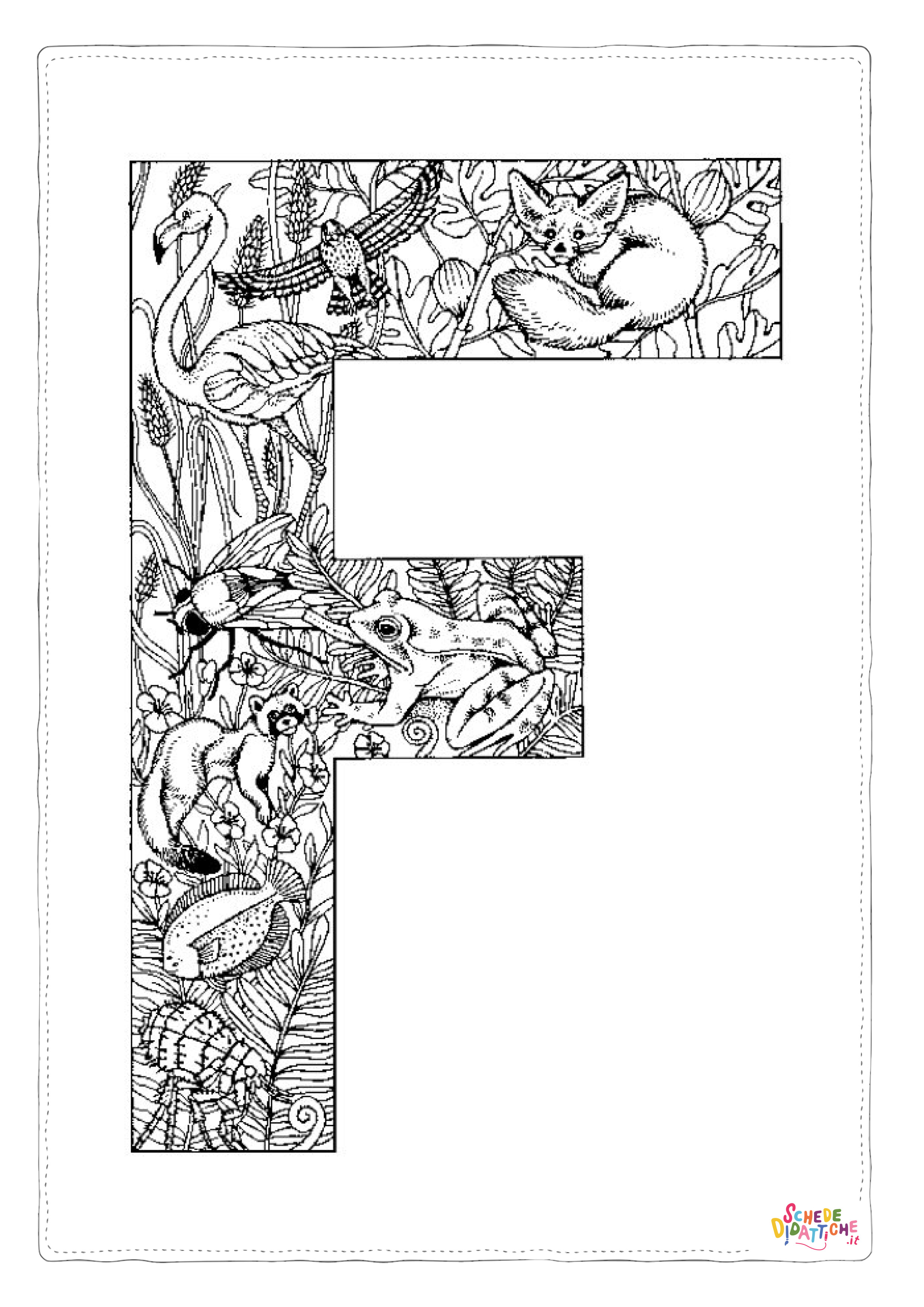 Disegno "Disegno di lettera dell'alfabeto da stampare e colorare 26" Disegno di lettera dell'alfabeto da stampare e colorare 26