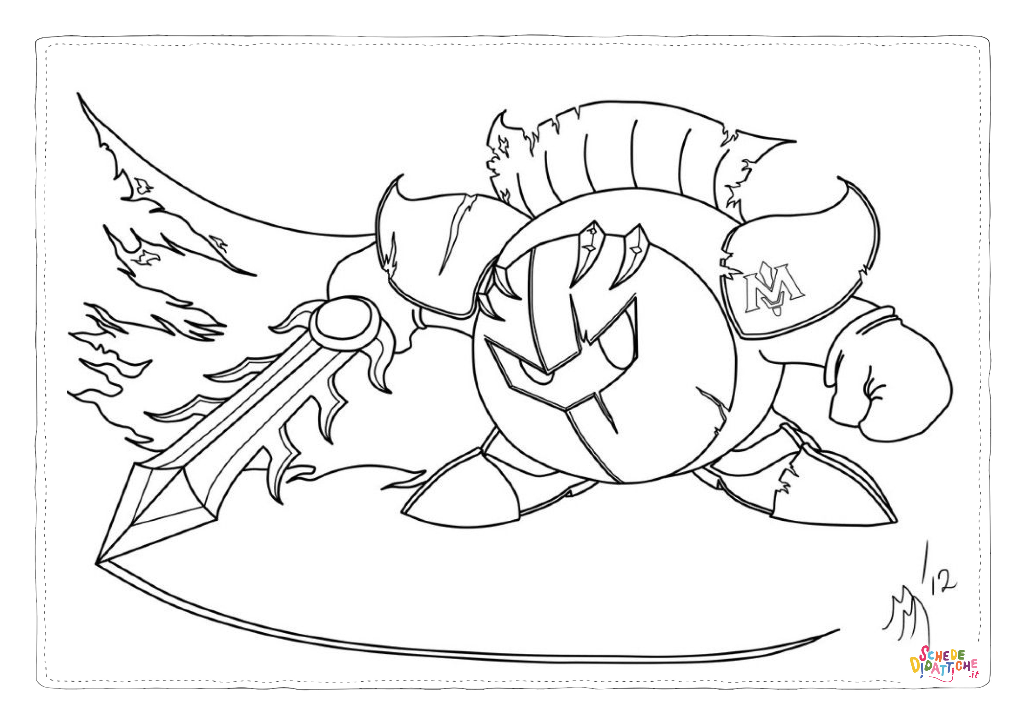 Disegno "Disegno di Meta Knight da stampare e colorare 5" Disegno di Meta Knight da stampare e colorare 5