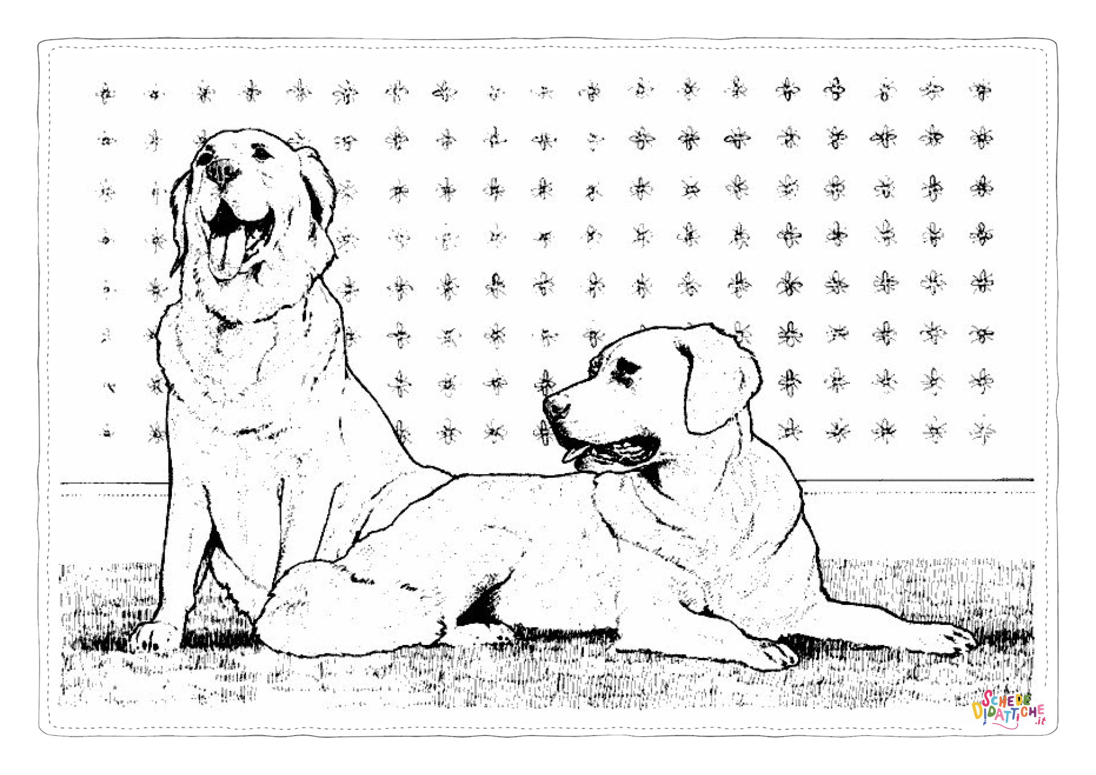 Disegno "Disegno di cane da stampare e colorare 211" Disegno di cane da stampare e colorare 211