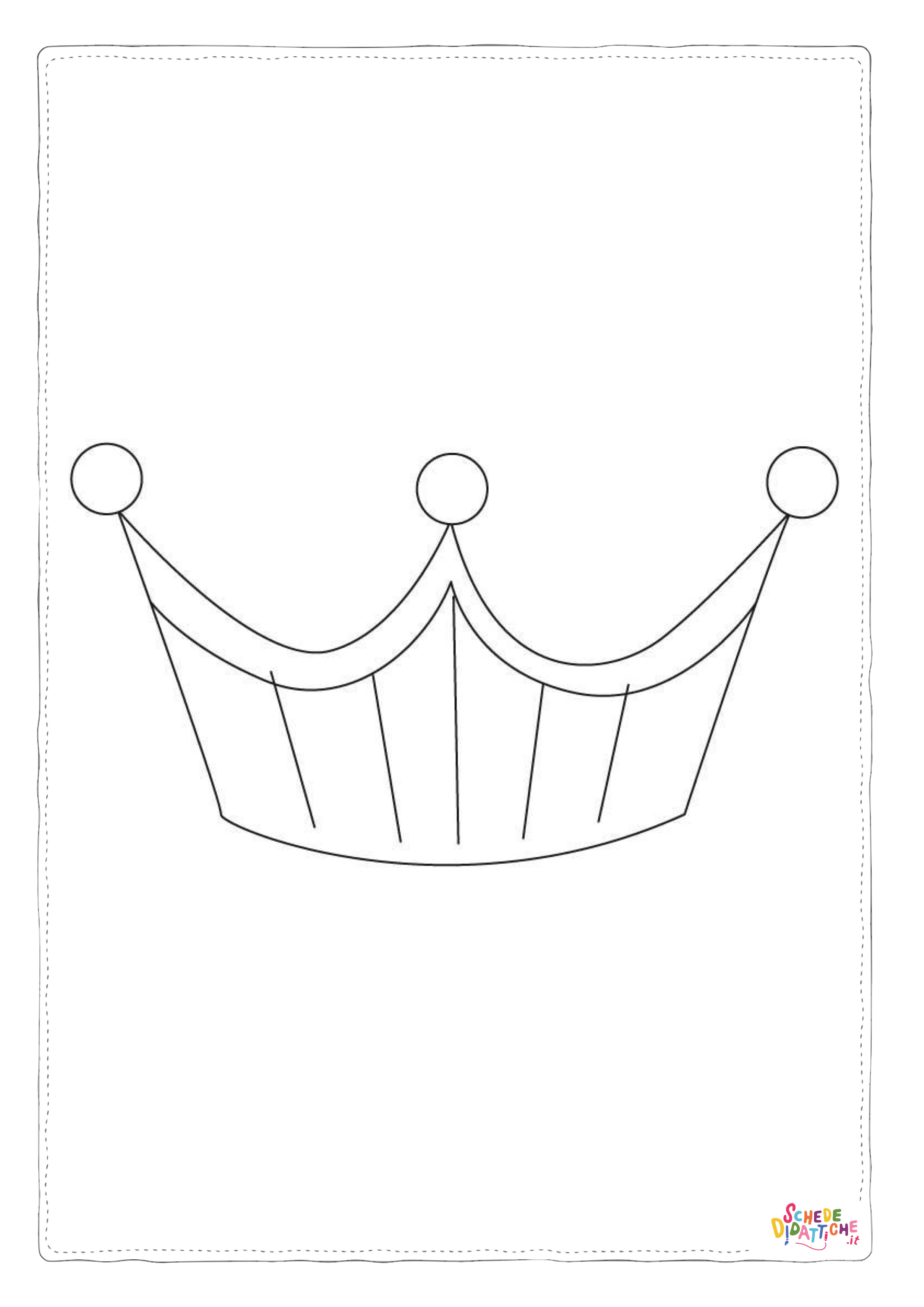 Disegno "Disegno di corona reale da stampare e colorare 4" Disegno di corona reale da stampare e colorare 4