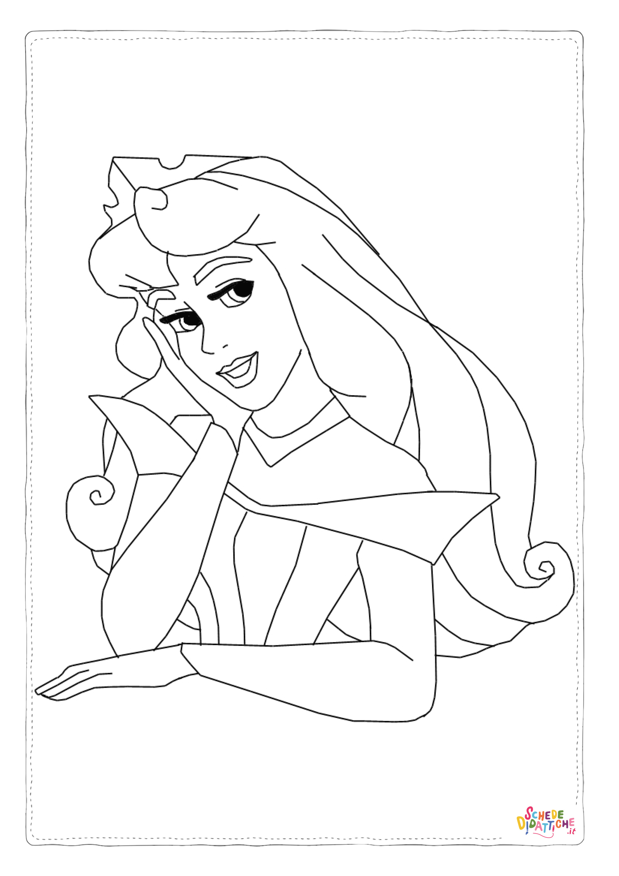 Disegno di Barbie Principessa da stampare e colorare 12