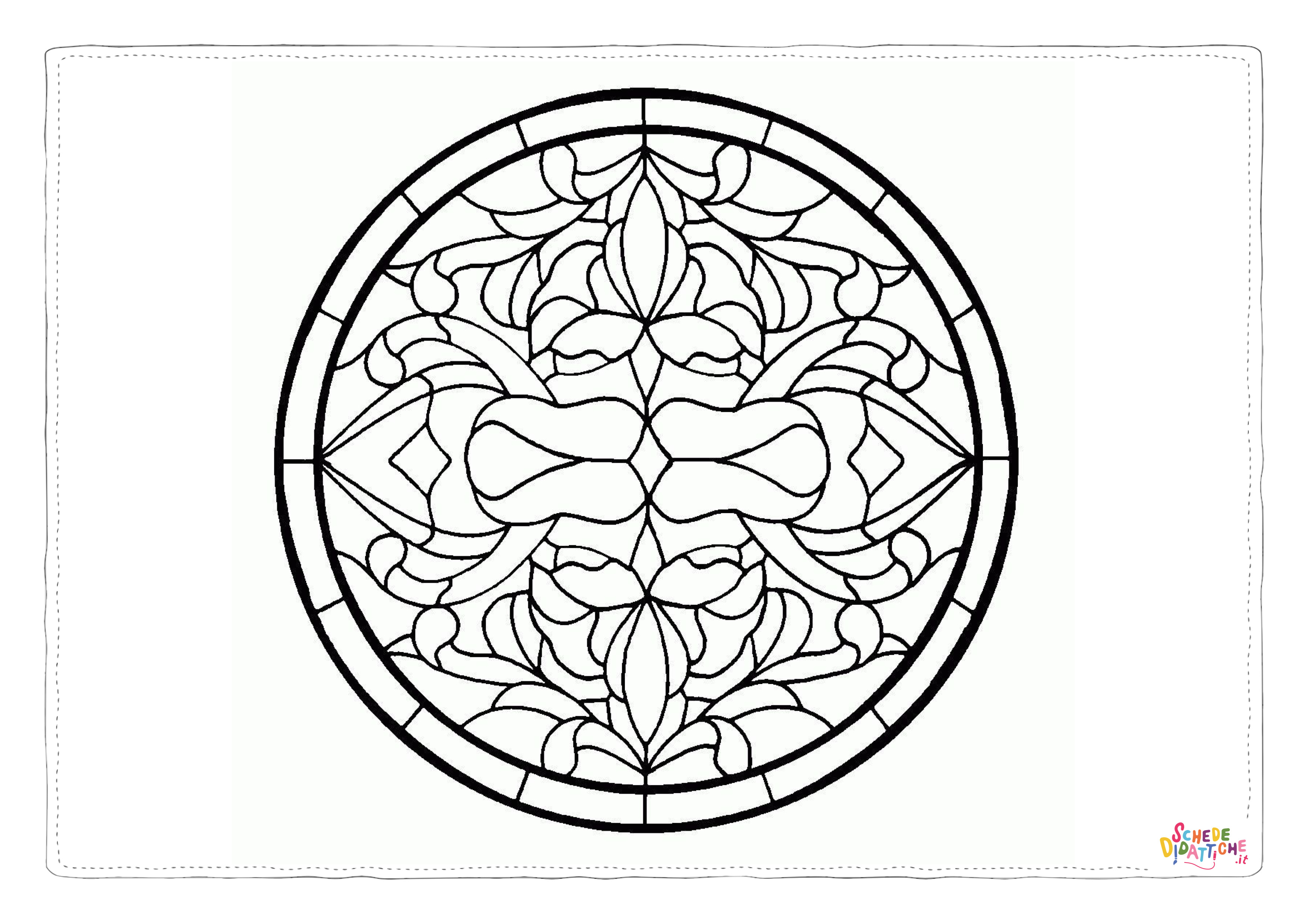 Disegno di mandala da stampare e colorare 1431