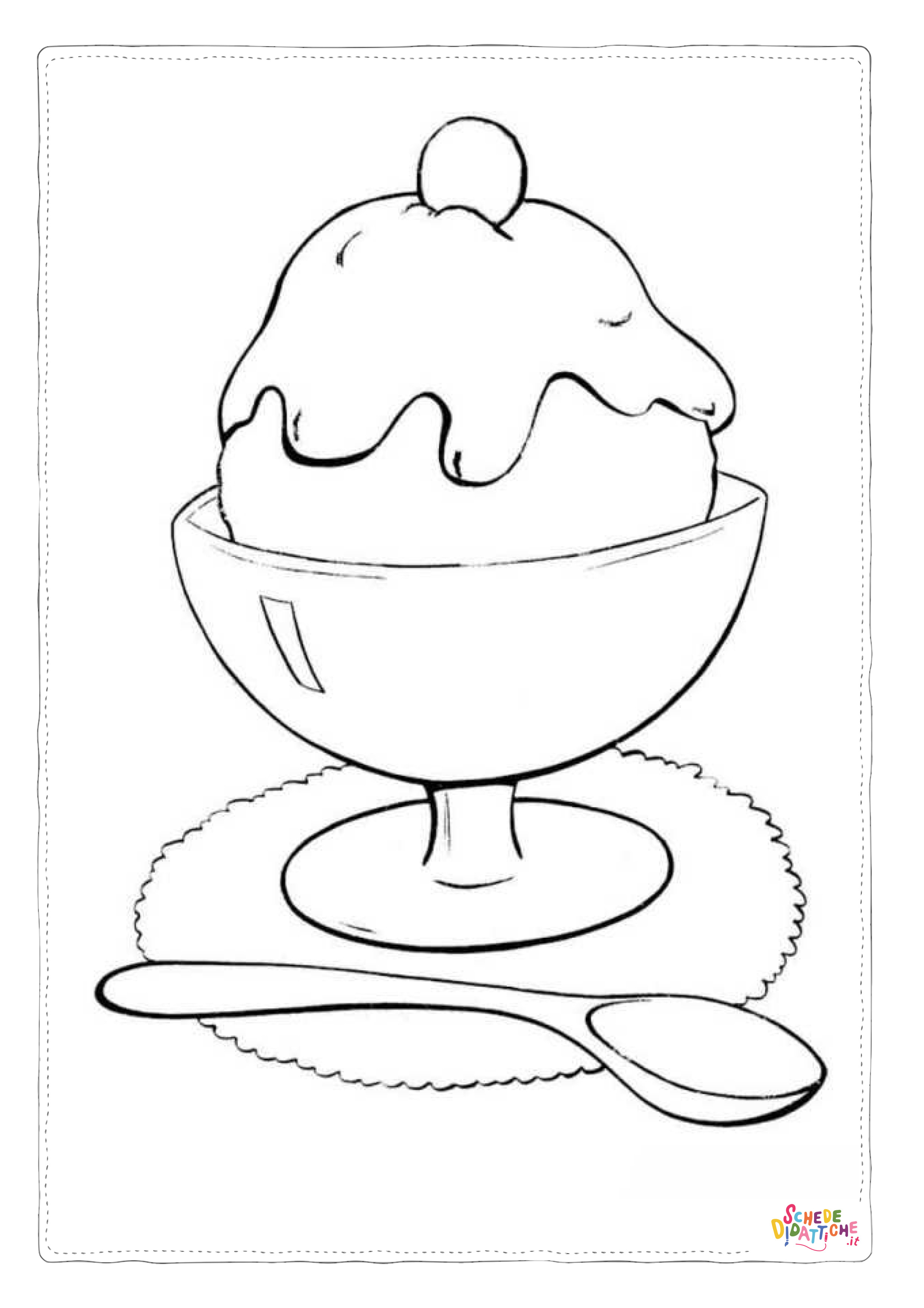 Disegno di gelato da stampare e colorare 23