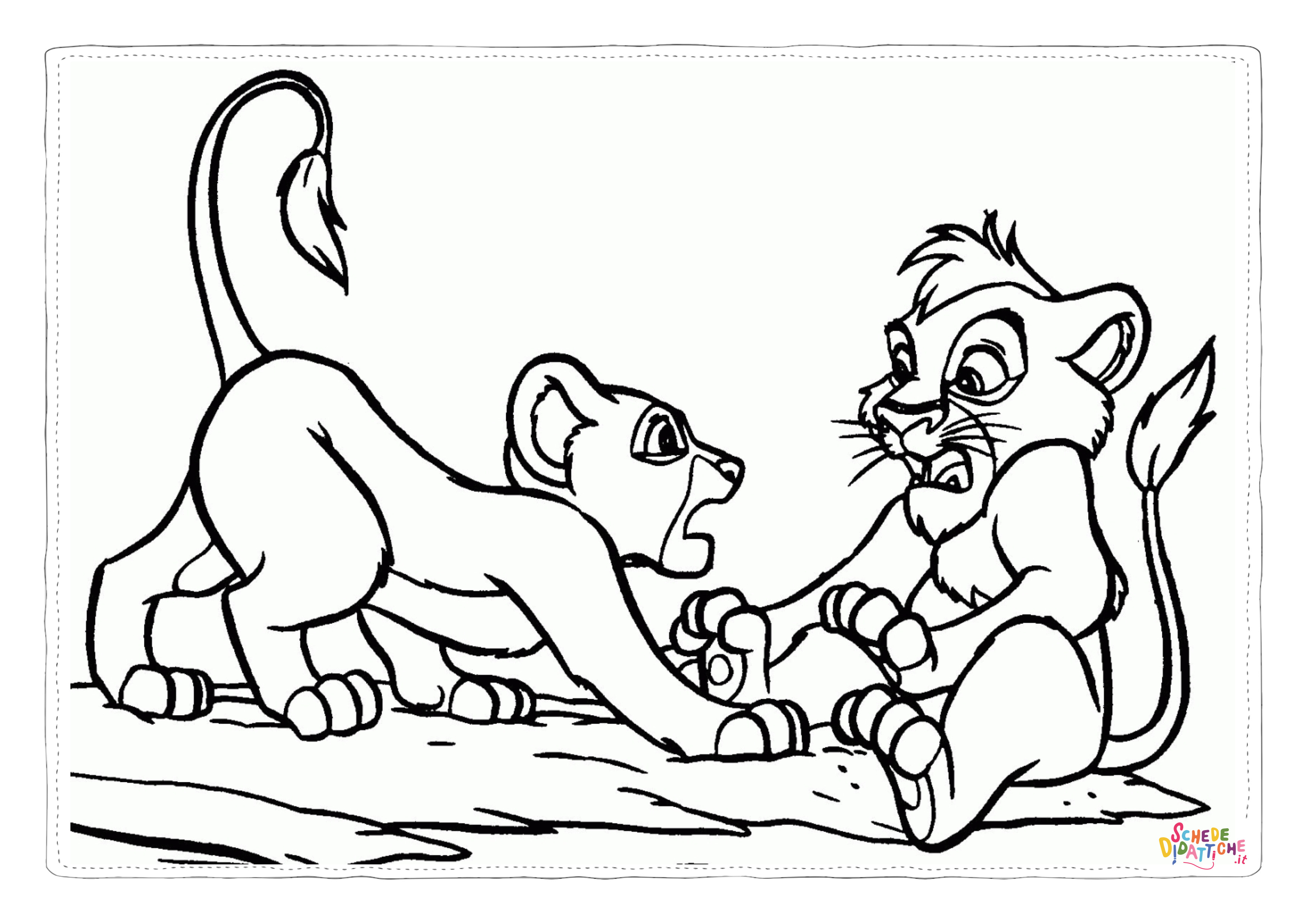 Disegno "Disegno di Re Leone da stampare e colorare 46" Disegno di Re Leone da stampare e colorare 46